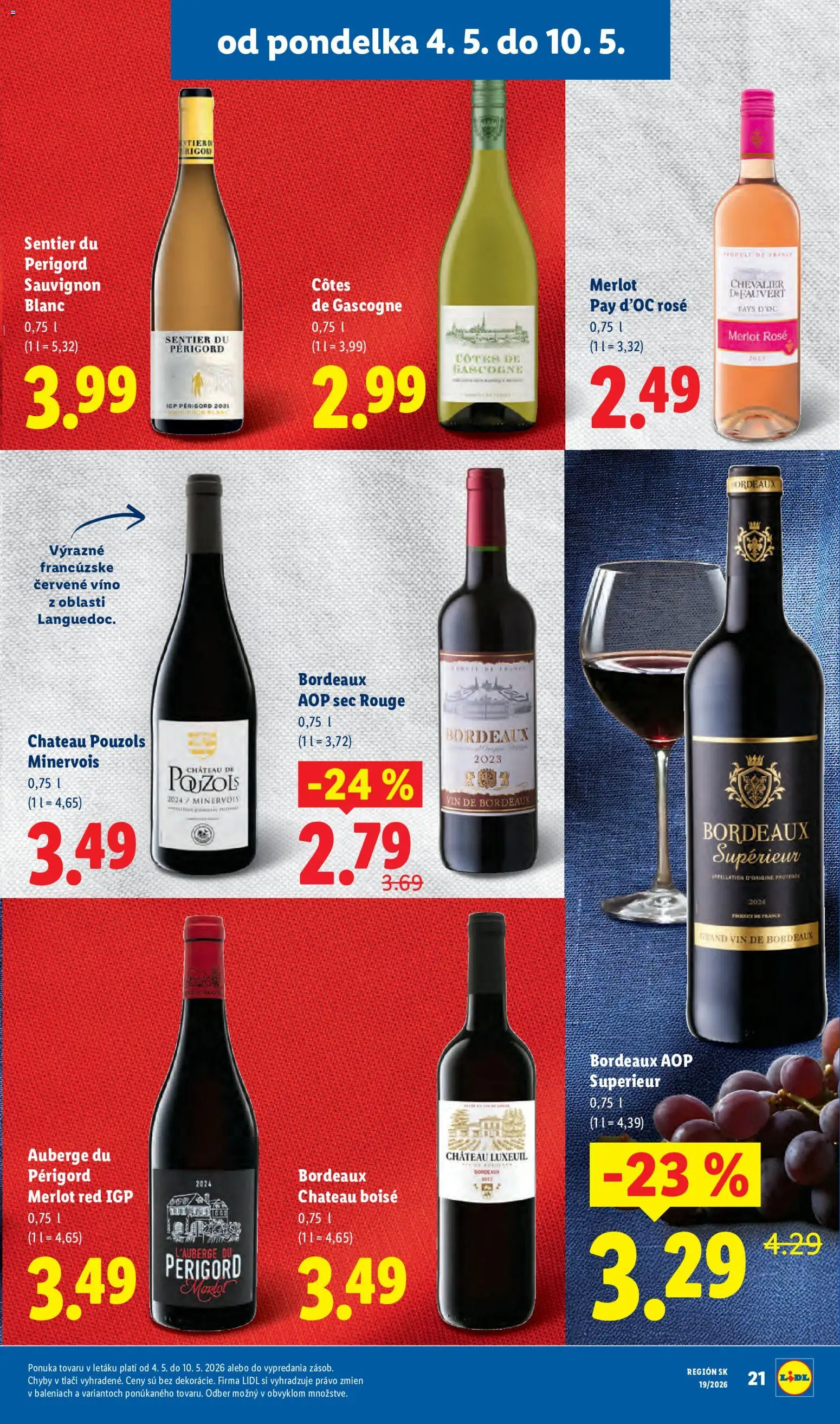 Nové Lidl akcie – leták je platný od 04.05.2026 | Strana: 27 | Produkty: Víno, Červené víno