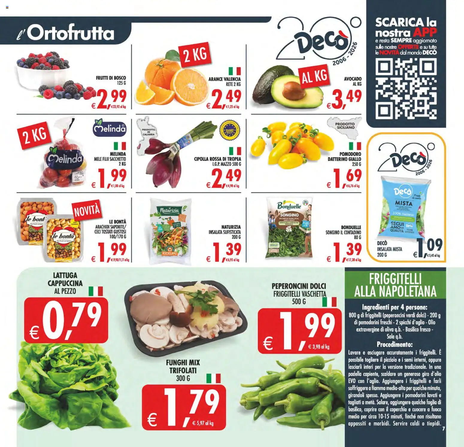 Volantino Decò del 28.04.2026 | Pagina: 7 | Prodotti: Pomodoro, Funghi, Basilico, Lattuga