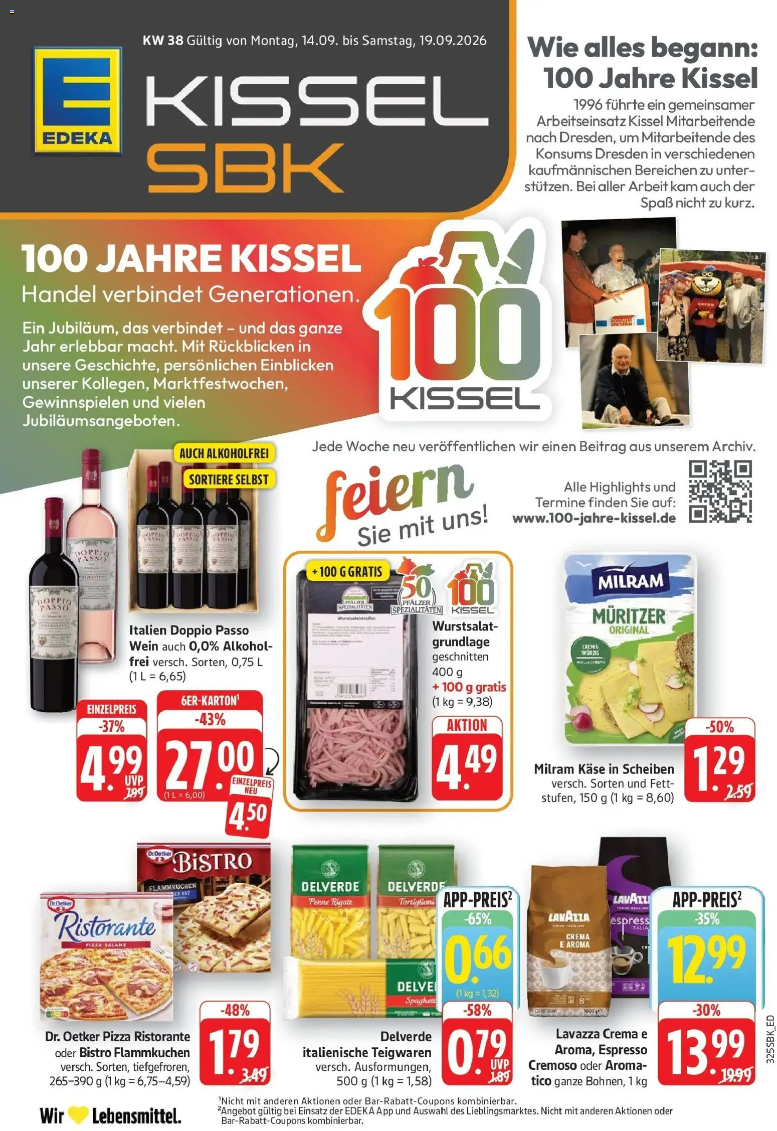 Edeka Prospekt Walldorf (ab 14.09.2026) » Angebote Online | Seite: 1 | Produkte: Spezialitäten, Alkohol, Doppio Passo, Wein