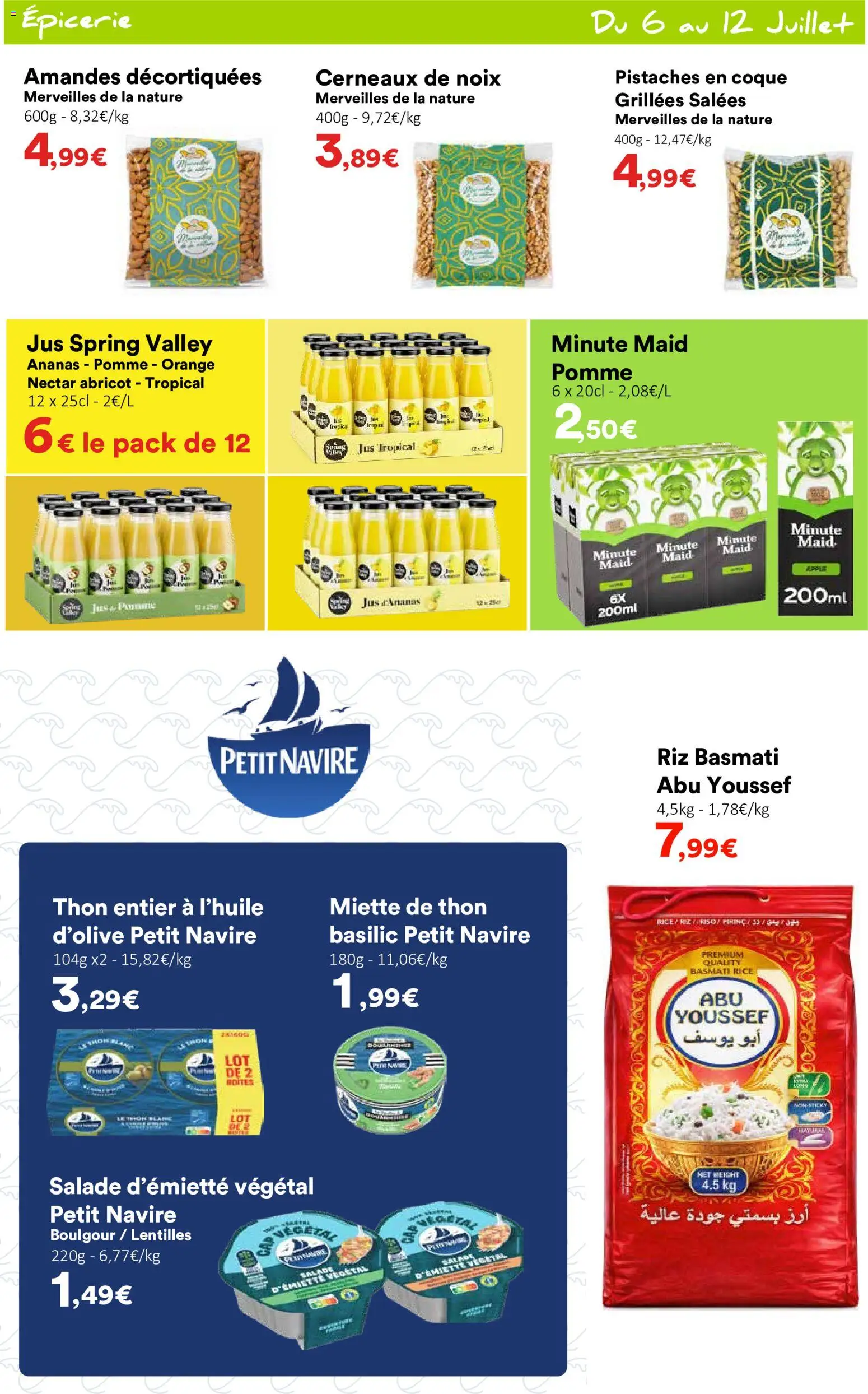 {H1} | Page: 3 | Produits: Salade, Abricot, Amandes décortiquées, Noix
