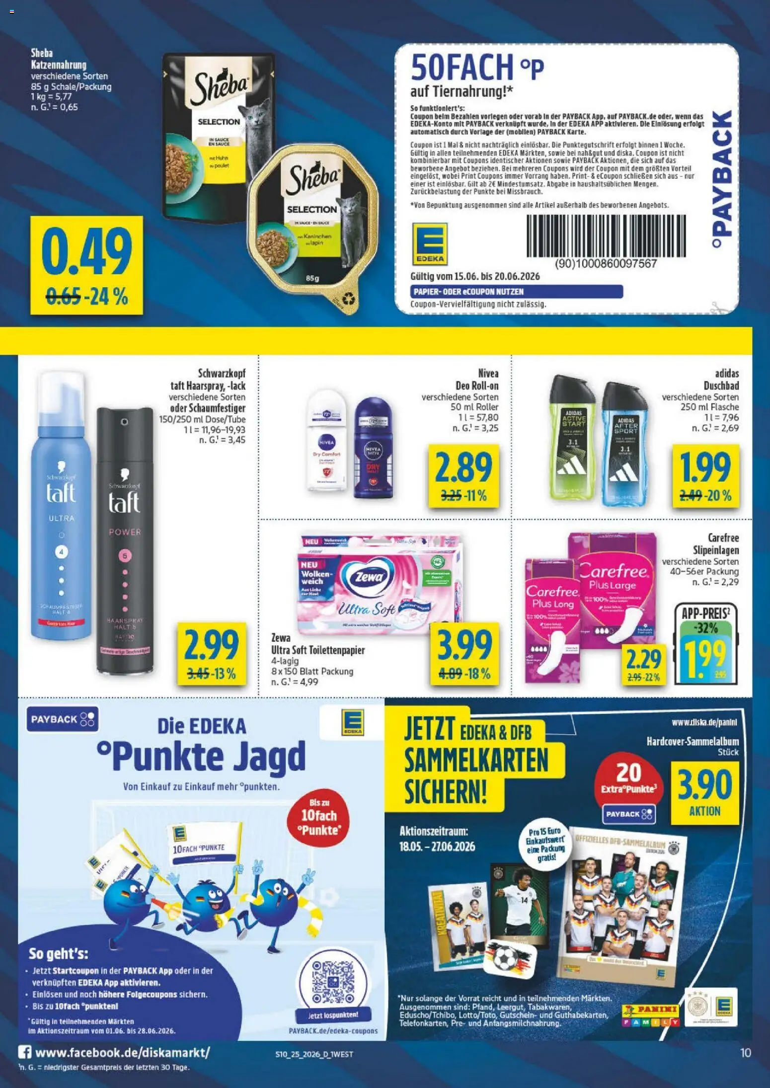 Diska - Diska Angebote Bayern KW25 – gültig ab 15.06.2026 | Seite: 14 | Produkte: Sheba, Kaninchen, Haarspray, Toilettenpapier