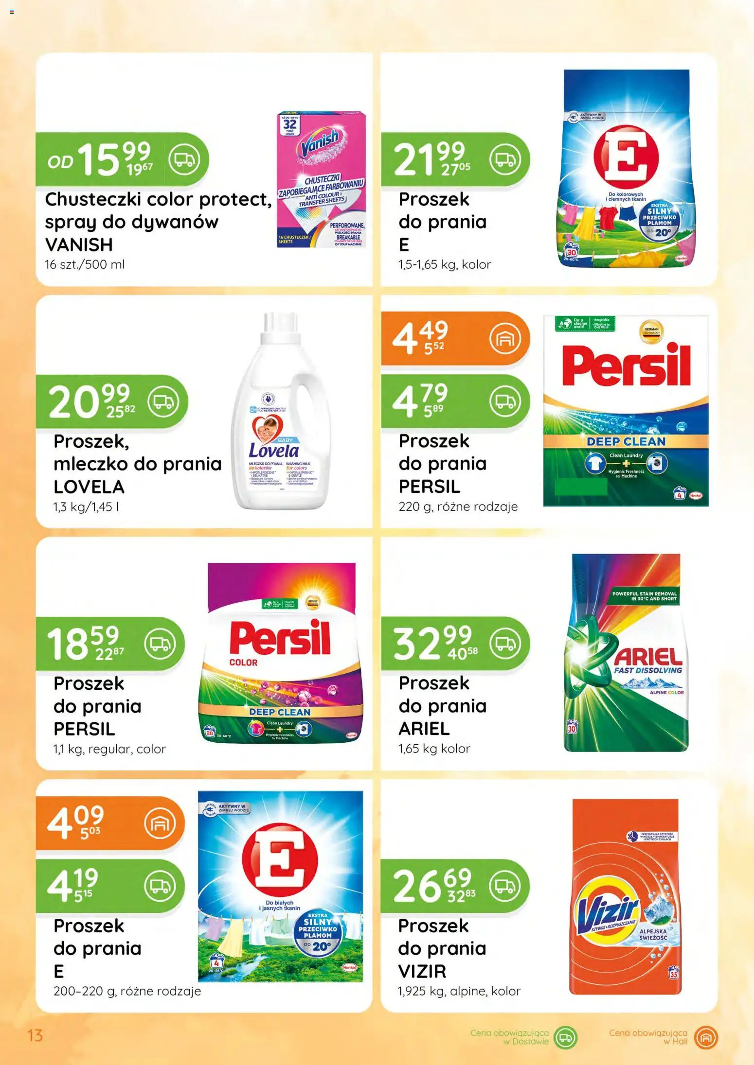 Eurocash gazetka - Katalog Chemiczny od 07.05.2026 | Strona: 13 | Produkty: Vanish, Cleaner, Ariel, Lovela