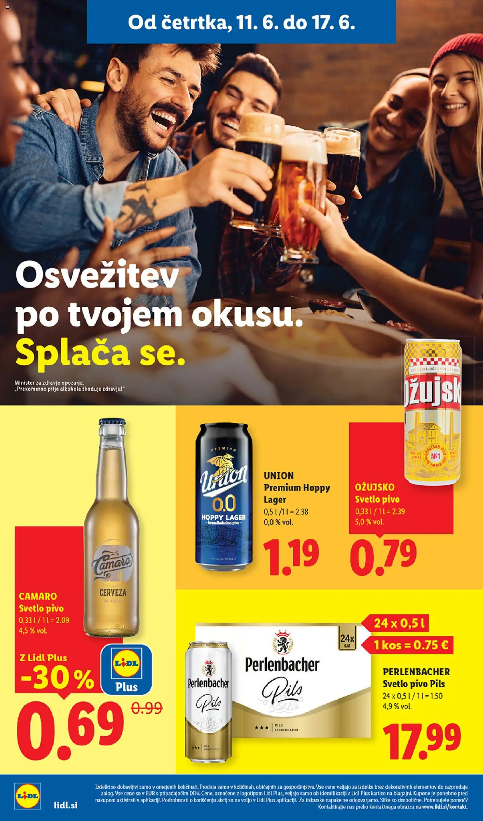Novi Lidl katalog ponudbe – veljaven od 11.06.2026 | Stran: 10 | Izdelki: Kos, Pivo