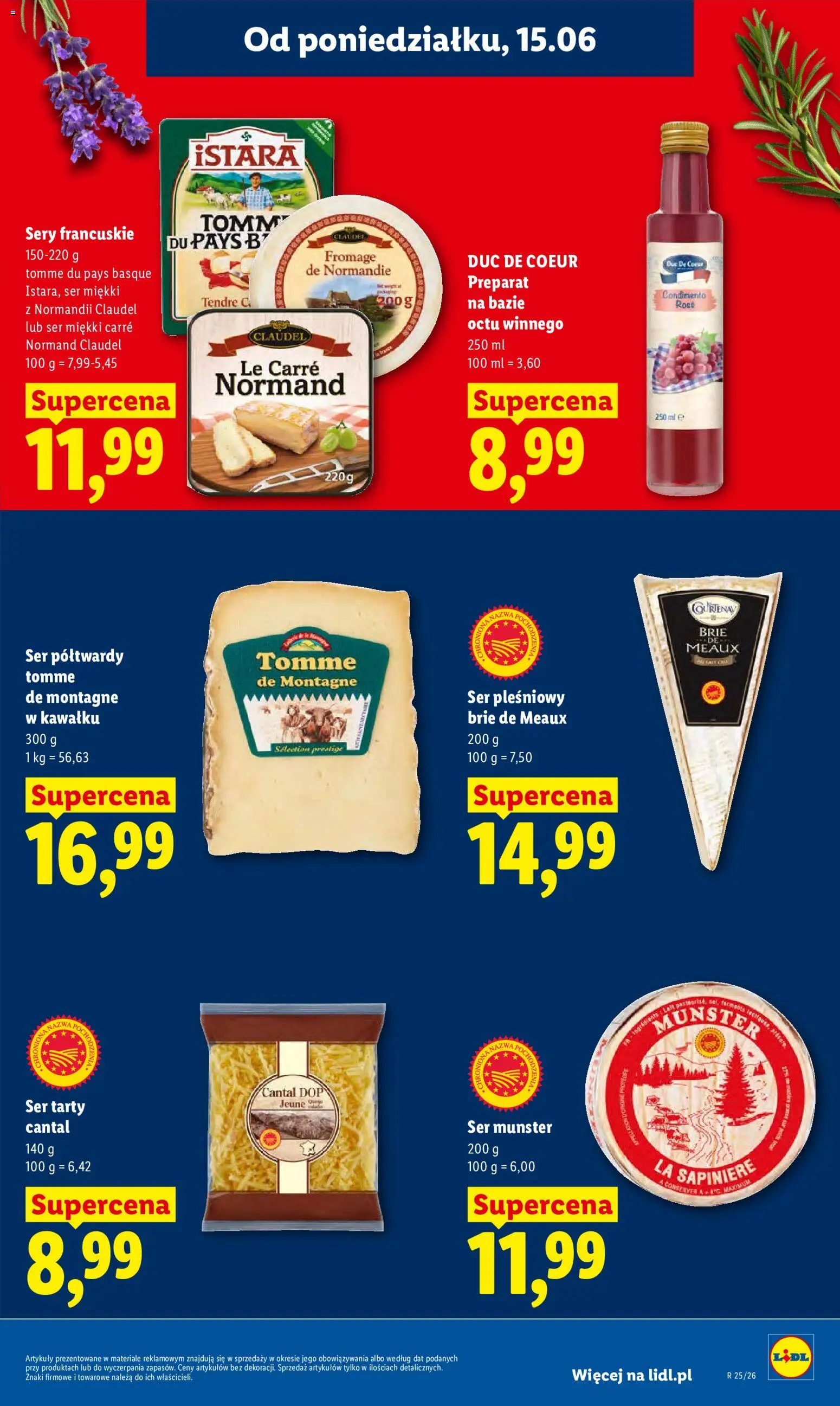 Lidl gazetka od 15.06.2026 | Strona: 67 | Produkty: Ser pleśniowy, Sery, Ser