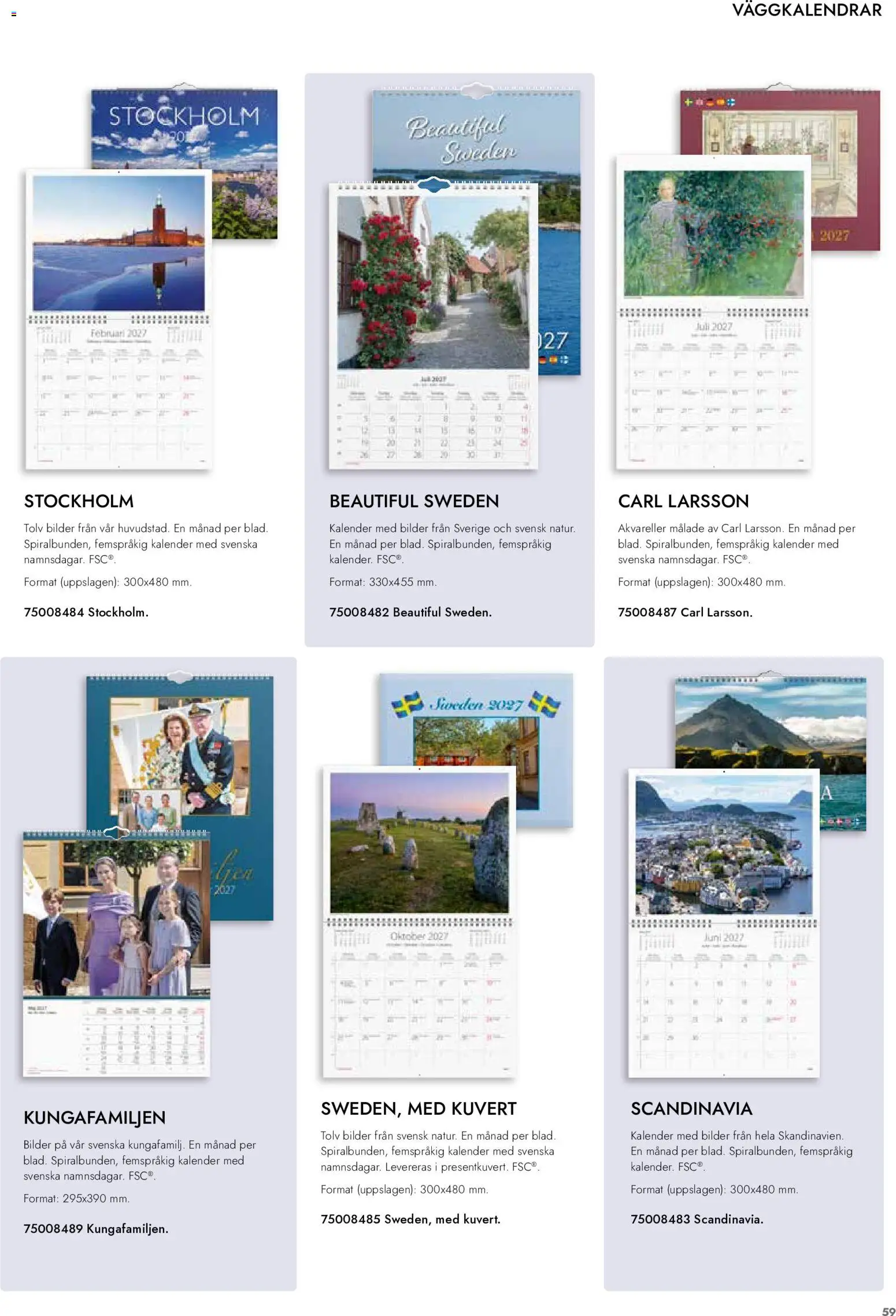 Lyreco reklamblad aktuell från 01/09/2026 | Sida: 60 | Produkter: Kuvert, Kalender