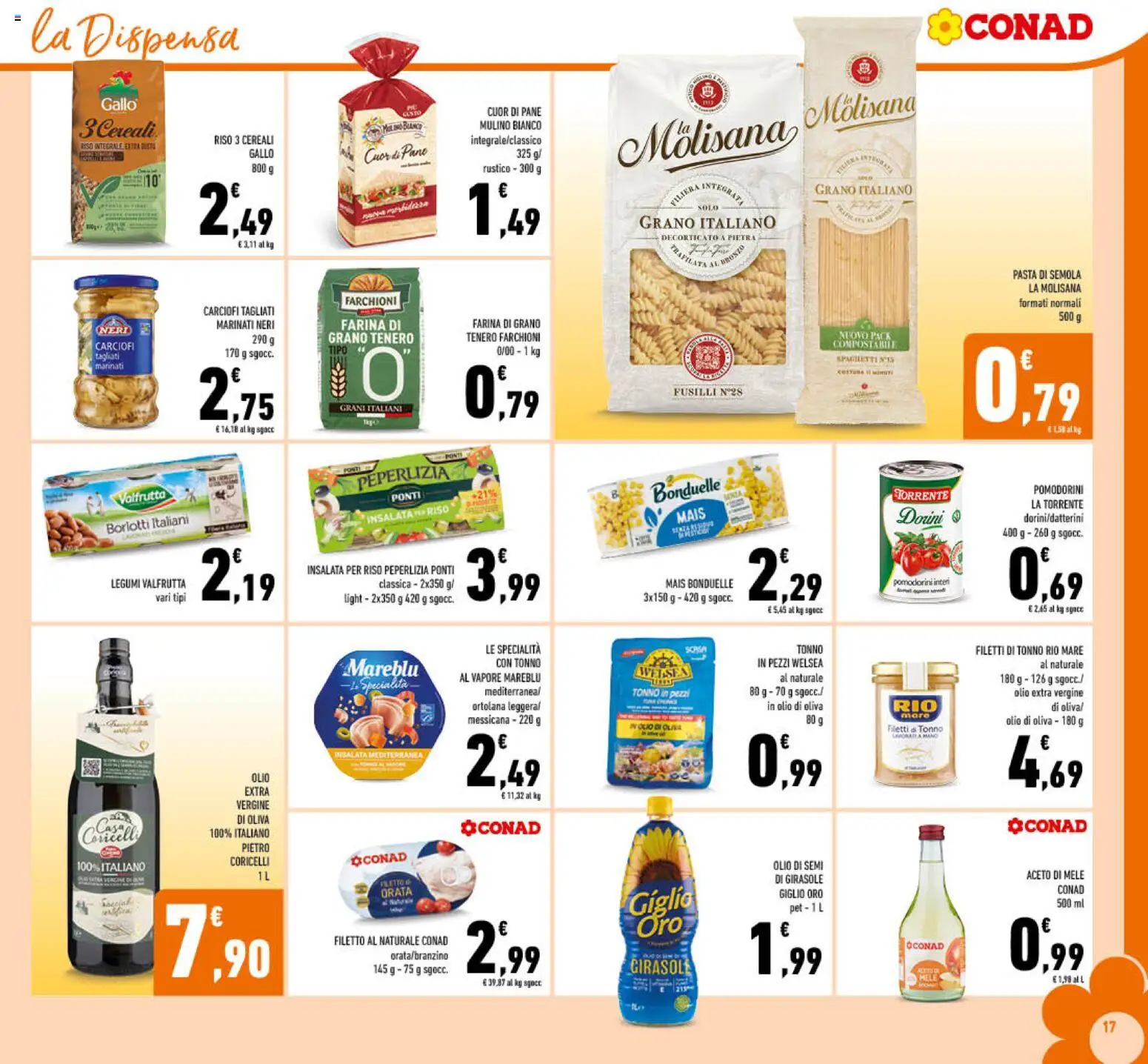 Volantino Conad del 01/07/2026 | Pagina: 17 | Prodotti: Mele, Aceto di mele, Pasta, Olio di Oliva