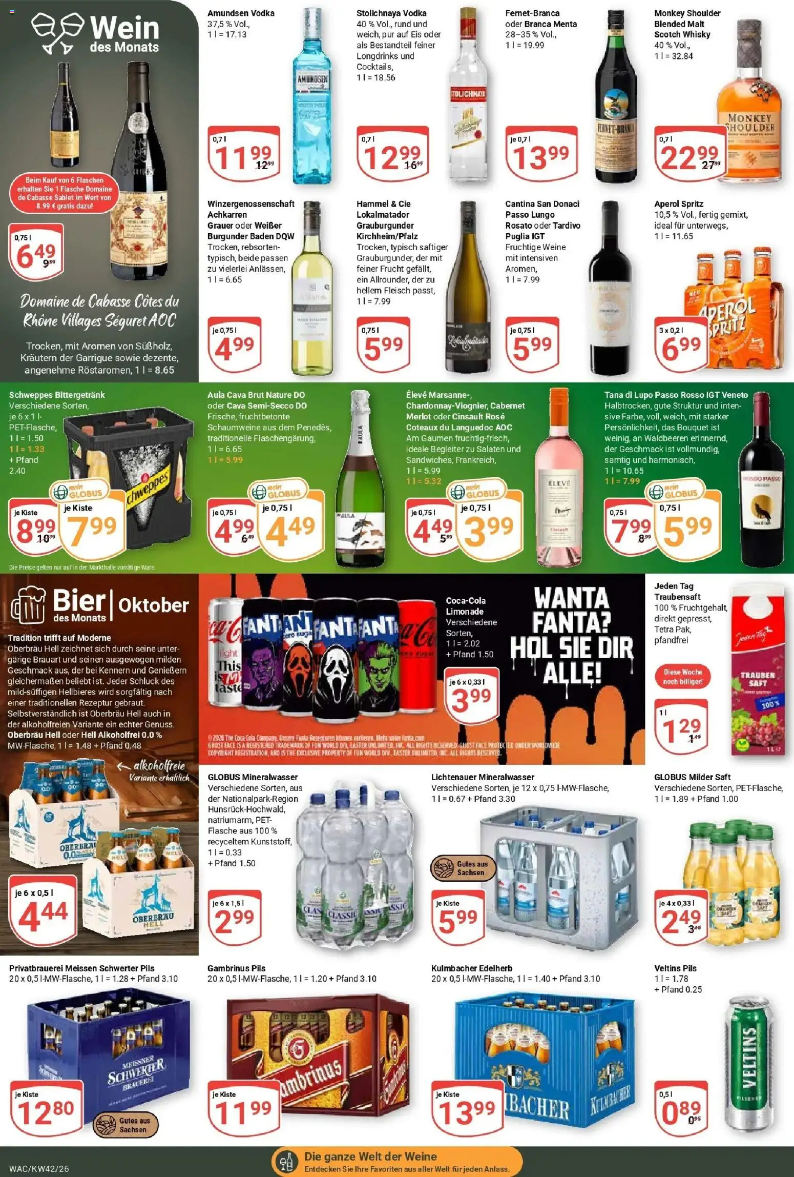 Globus Prospekt Markkleeberg (ab 12.10.2026) » Angebote online | Seite: 19 | Produkte: Whisky, Pils, Limonade, Fleisch
