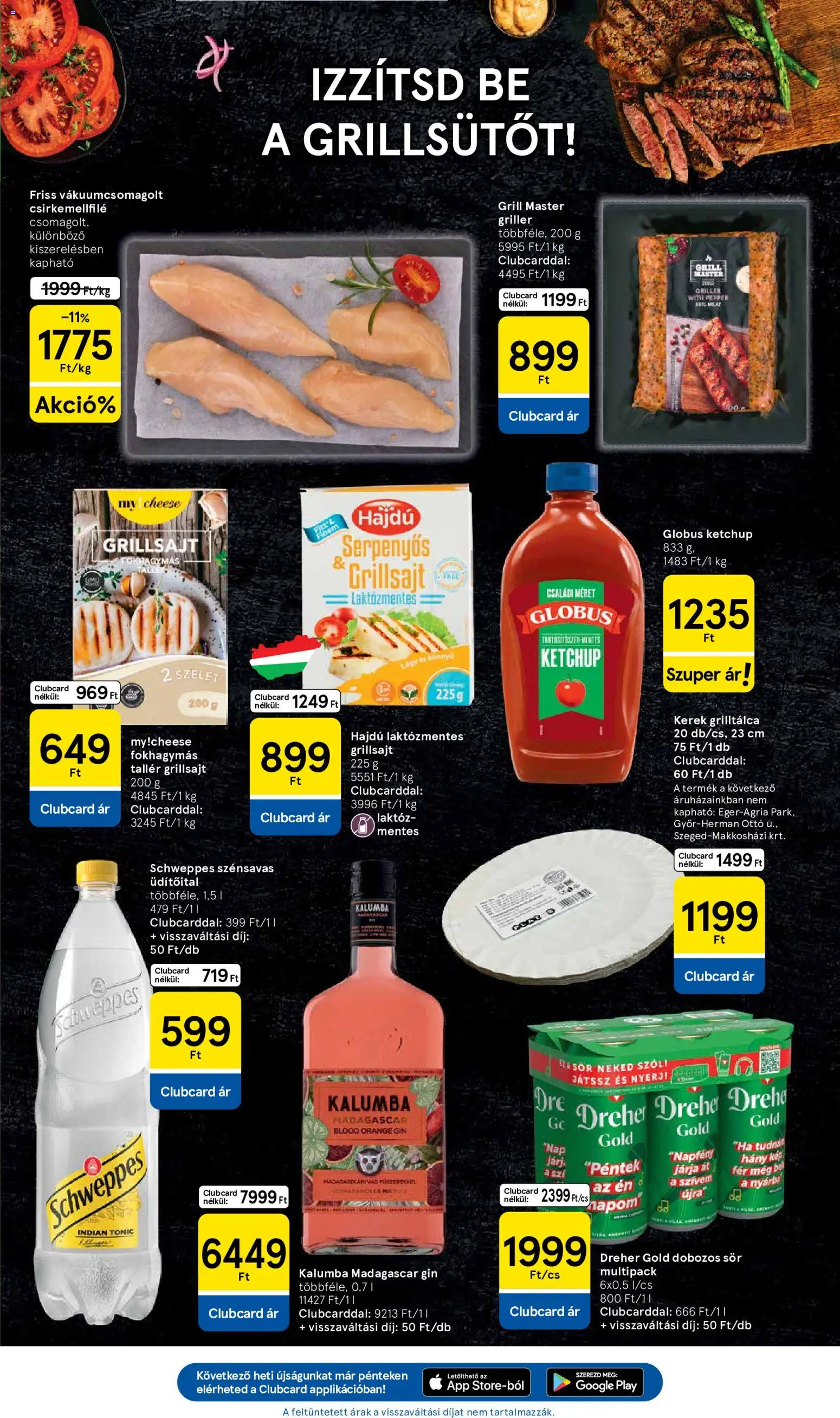 Tesco akciós ujság - amely érvényes a következő dátumtól: 2026.07.16. | Oldal: 5 | Termékek: Tonic, Grilltálca, Grillsajt, Sör
