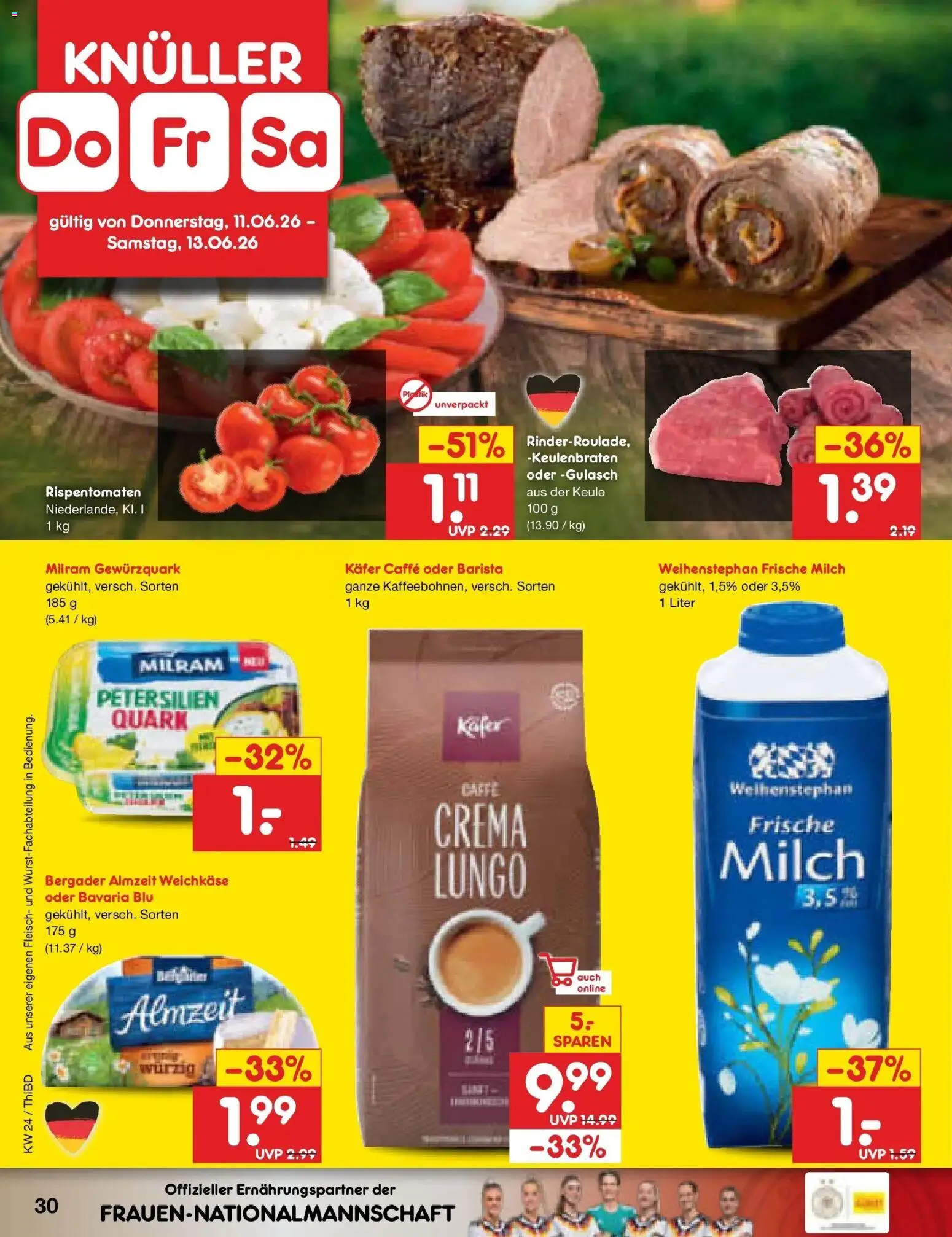 Netto Marken-Discount Prospekt Thiendorf – gültig ab 08.06.2026 | Seite: 48 | Produkte: Quark, Milch, Milram, Gulasch