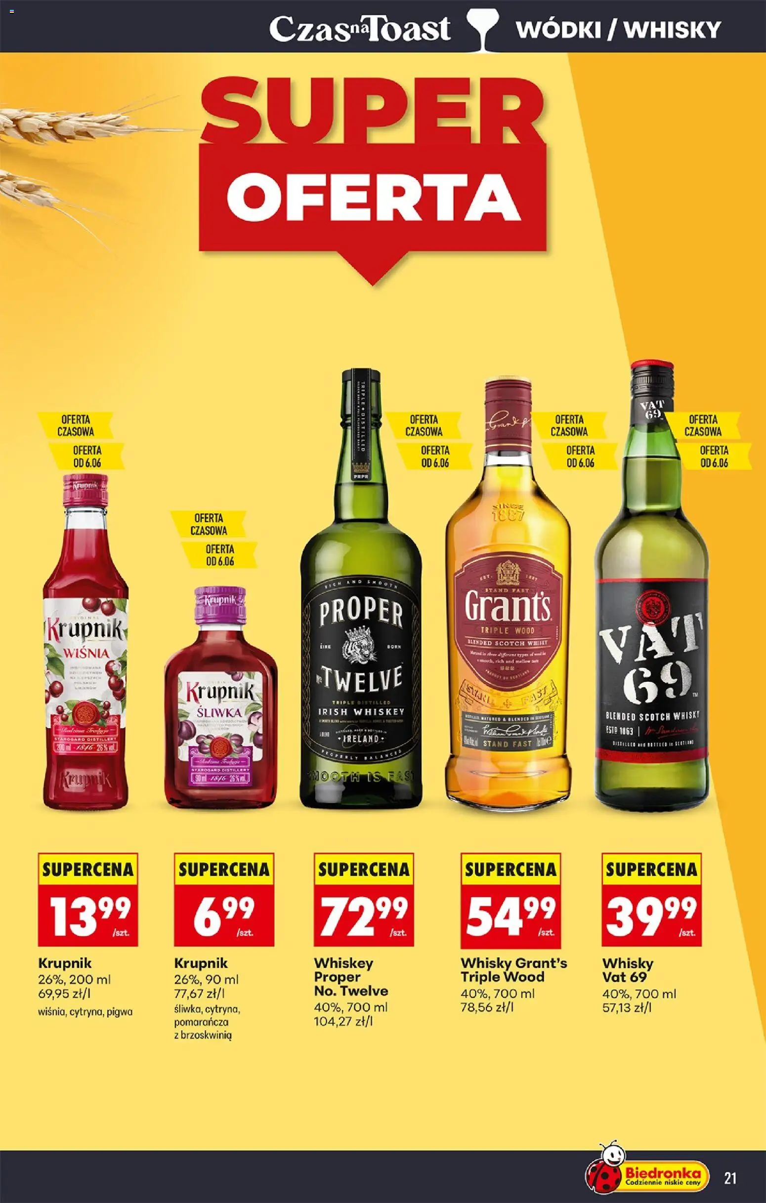 Biedronka gazetka - Czas na toast od 01.06.2026 | Strona: 21