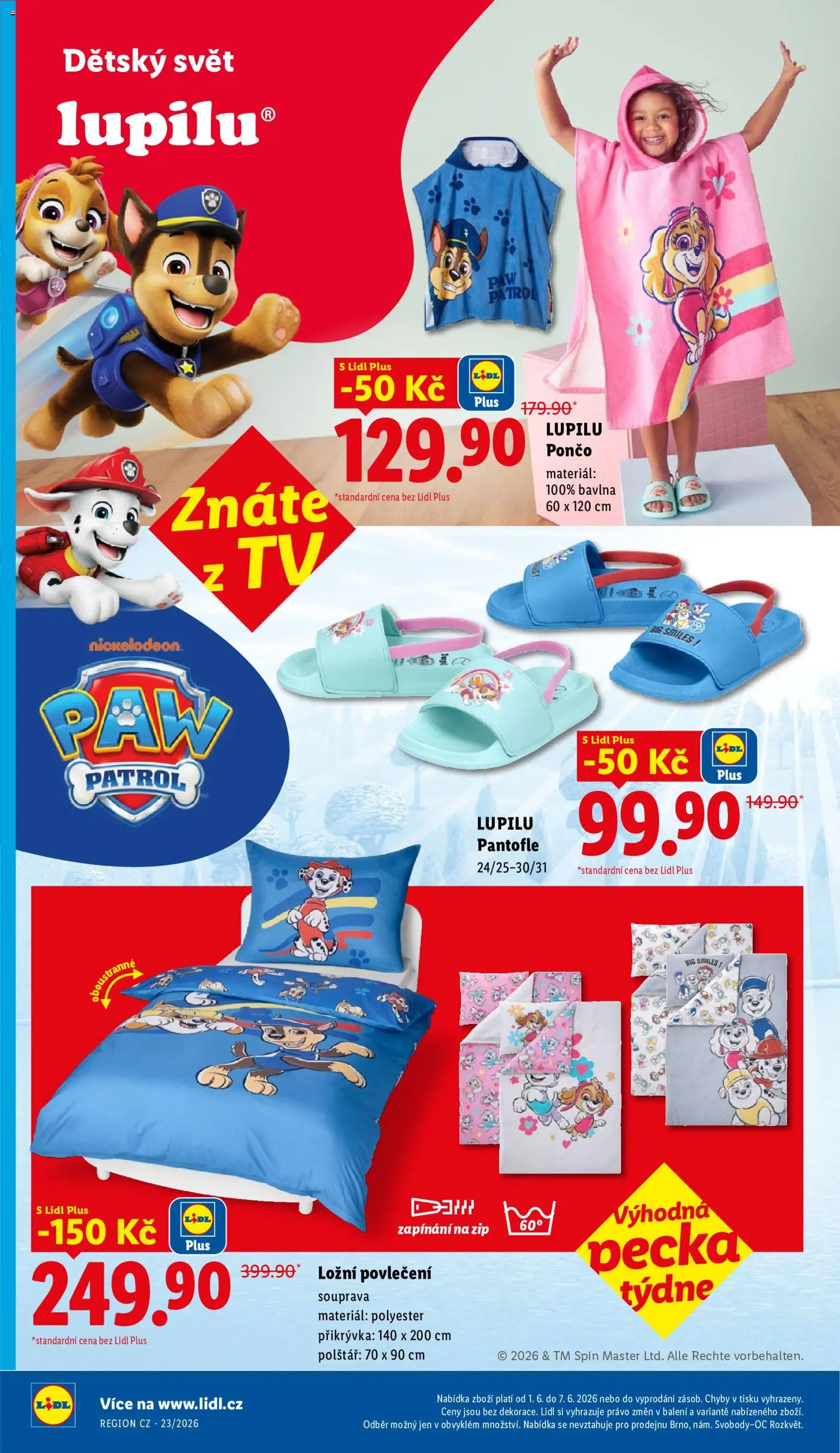 Lidl leták od 01.06.2026 | Strana: 38 | Produkty: Pantofle, Polštář, Přikrývka, Pončo