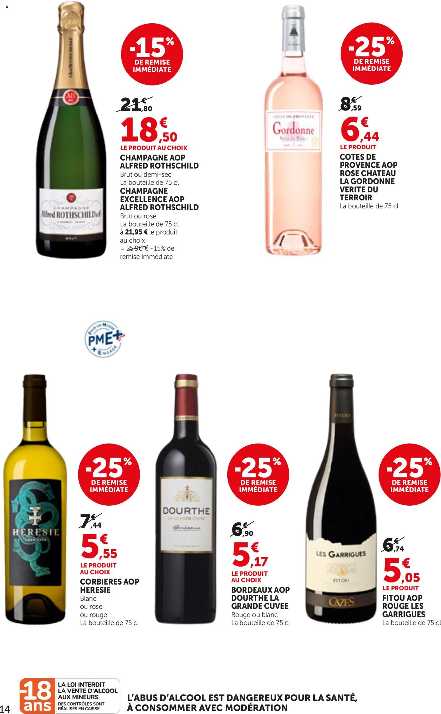 {H1} | Page: 14 | Produits: Fitou, Champagne, Bouteille
