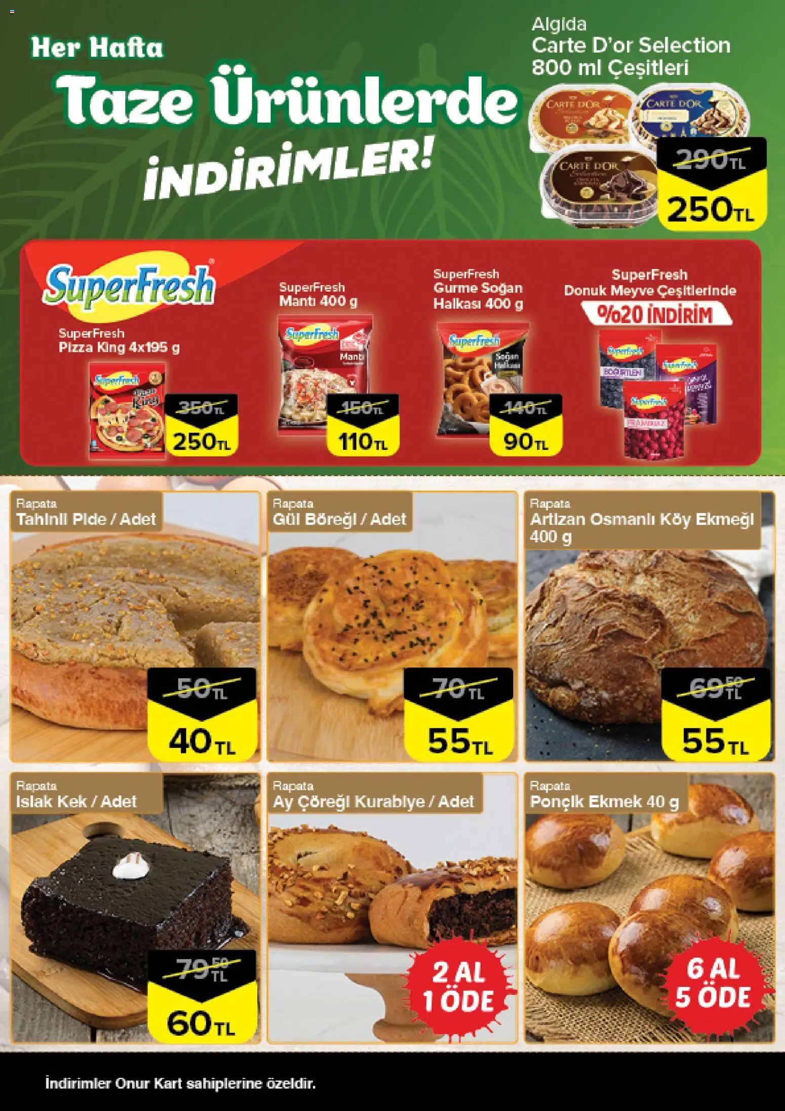Onur Market - Taze Ürünlerde İndirimler - Bursa - 04.06.2026 tarihinden itibaren geçerlidir | Sayfa: 4 | Ürünler: Gül, Pizza, Soğan, Meyve