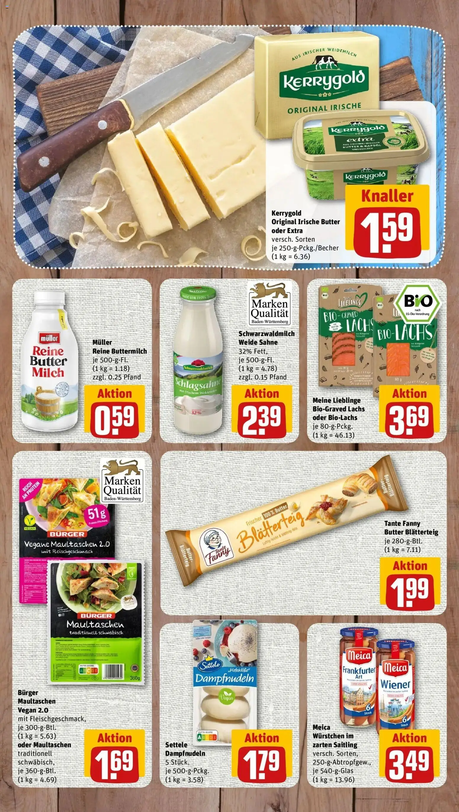 REWE Prospekt ab 26.10.2026 zum Blättern » Angebote | Seite: 8 | Produkte: Buttermilch, Schlagsahne, Butter, Sahne