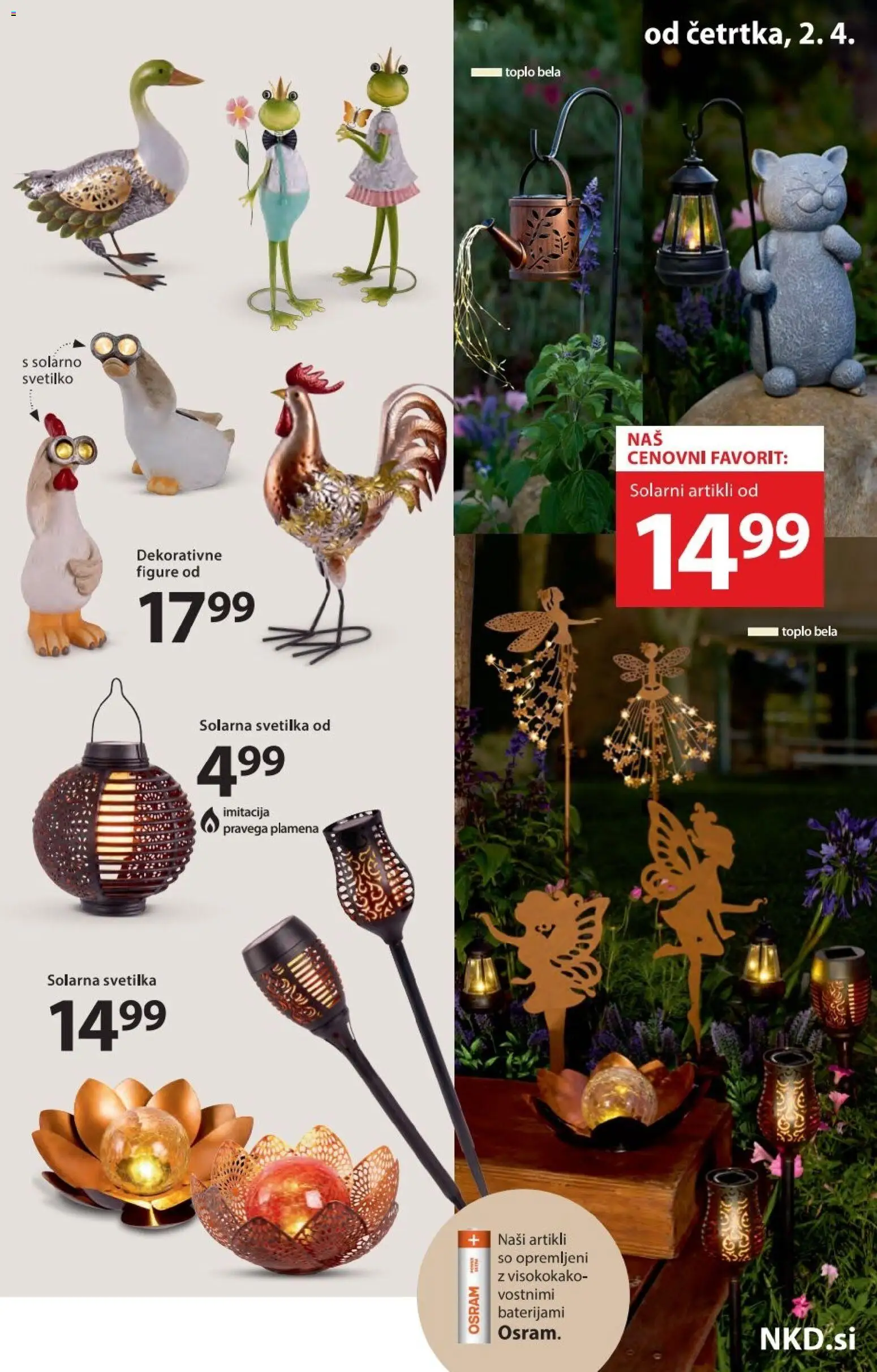 Novi NKD katalog ponudbe – veljaven od 02.04.2026 | Stran: 7 | Izdelki: Solarna svetilka, Svetilka