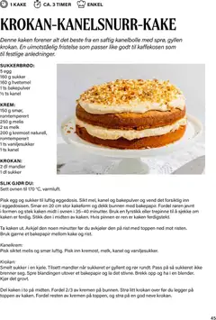 Forhåndsvisning av Nærbutikken Sommerens oppskriftshefte gyldig fra 30/06/2026 | Side: 45 | Produkter: Melk, Vaniljesukker, Melis, Kake