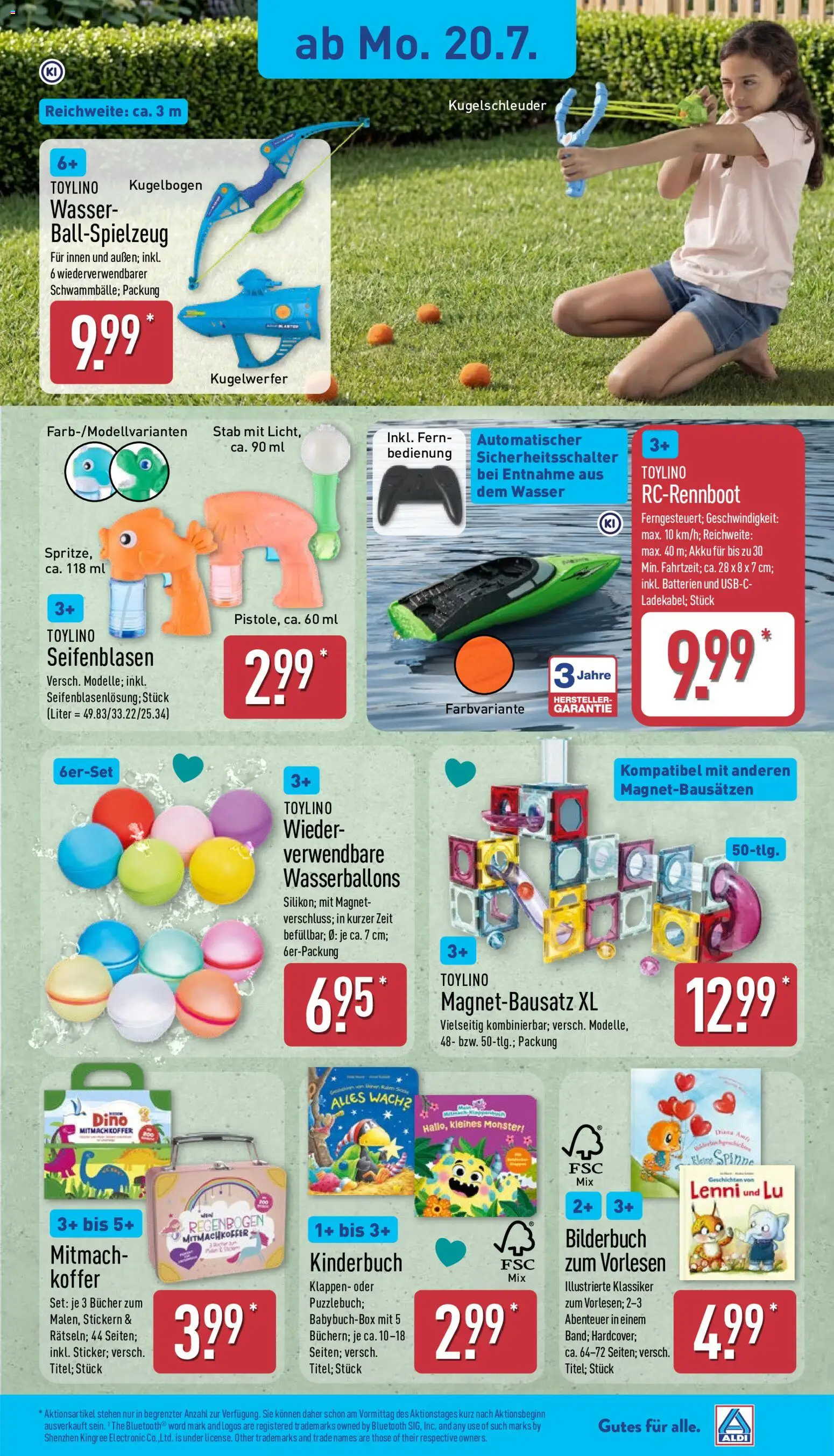 Aldi Ausblick – gültig ab 20.07.2026 | Seite: 5 | Produkte: Batterien, Monster, Wasser, Koffer