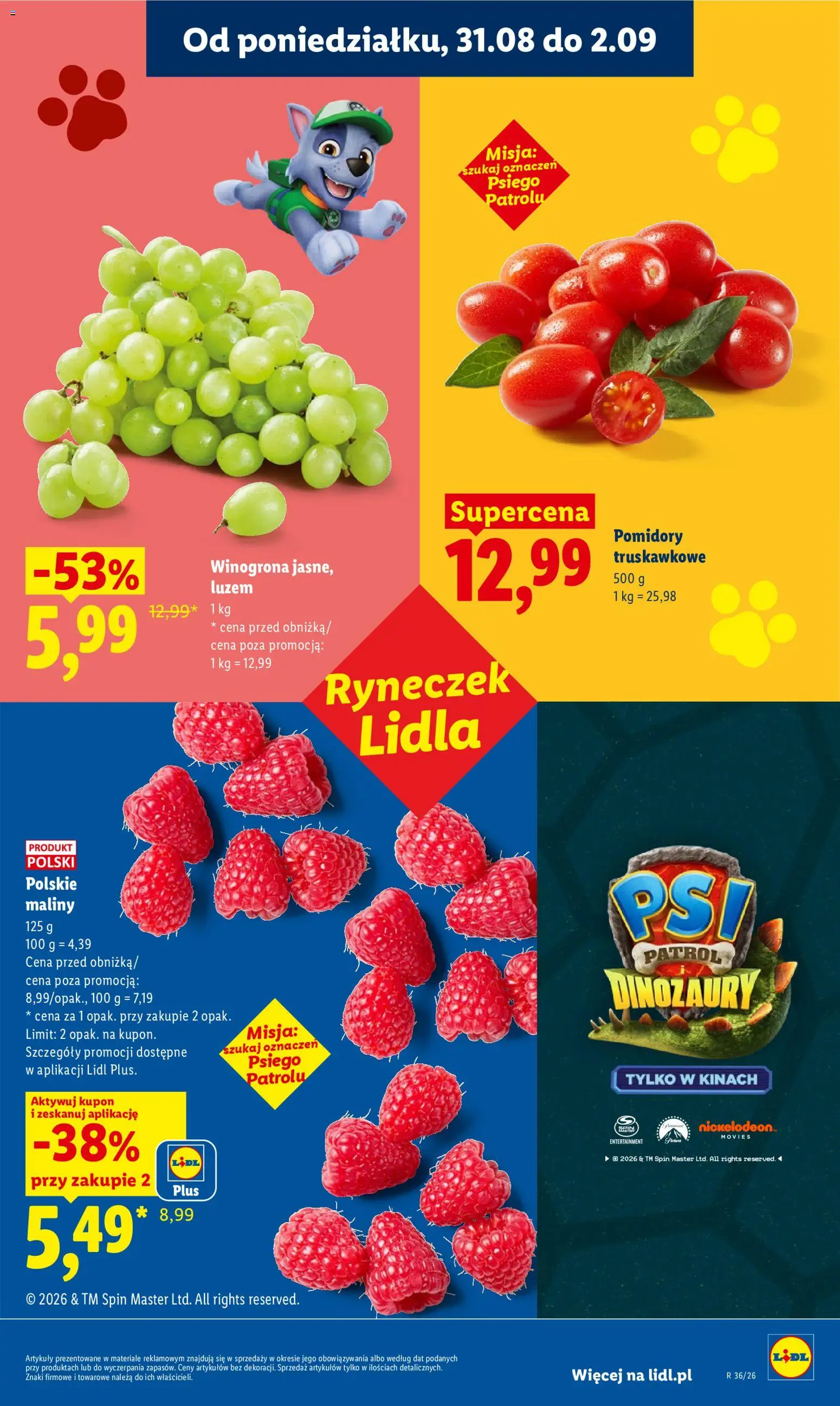 Lidl Polsko leták od 31.08.2026 | Strana: 39 | Produkty: Maliny