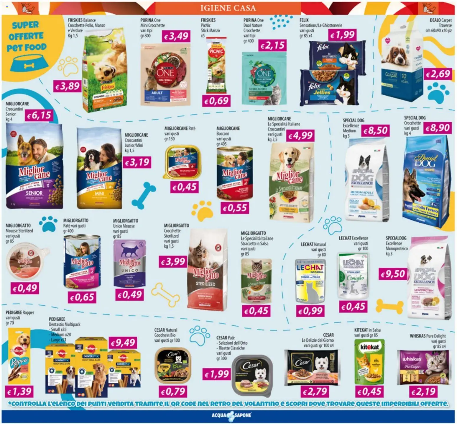 Volantino Acqua e Sapone del 01.06.2026 | Pagina: 18 | Prodotti: Sapone, Maiale, Manzo, Crocchette