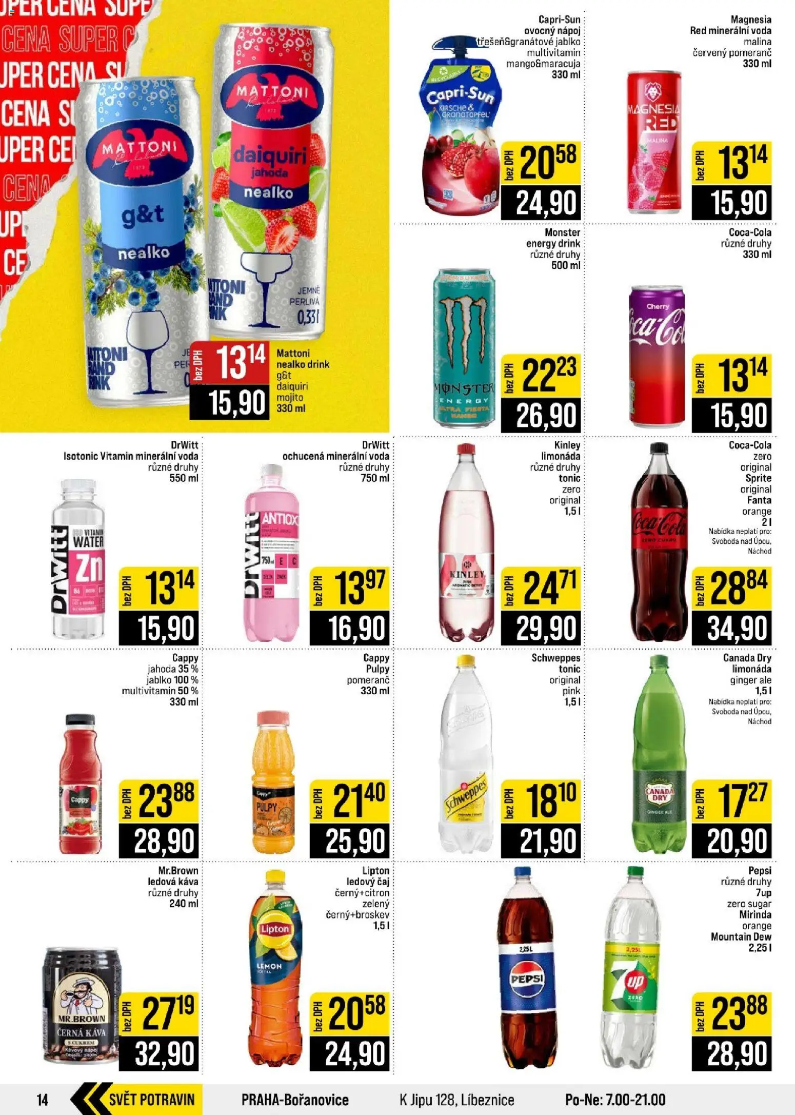 Jip leták - Cash & Carry od 21.10.2026 | Strana: 14 | Produkty: Limonáda, Pepsi, Ginger Ale, Fanta