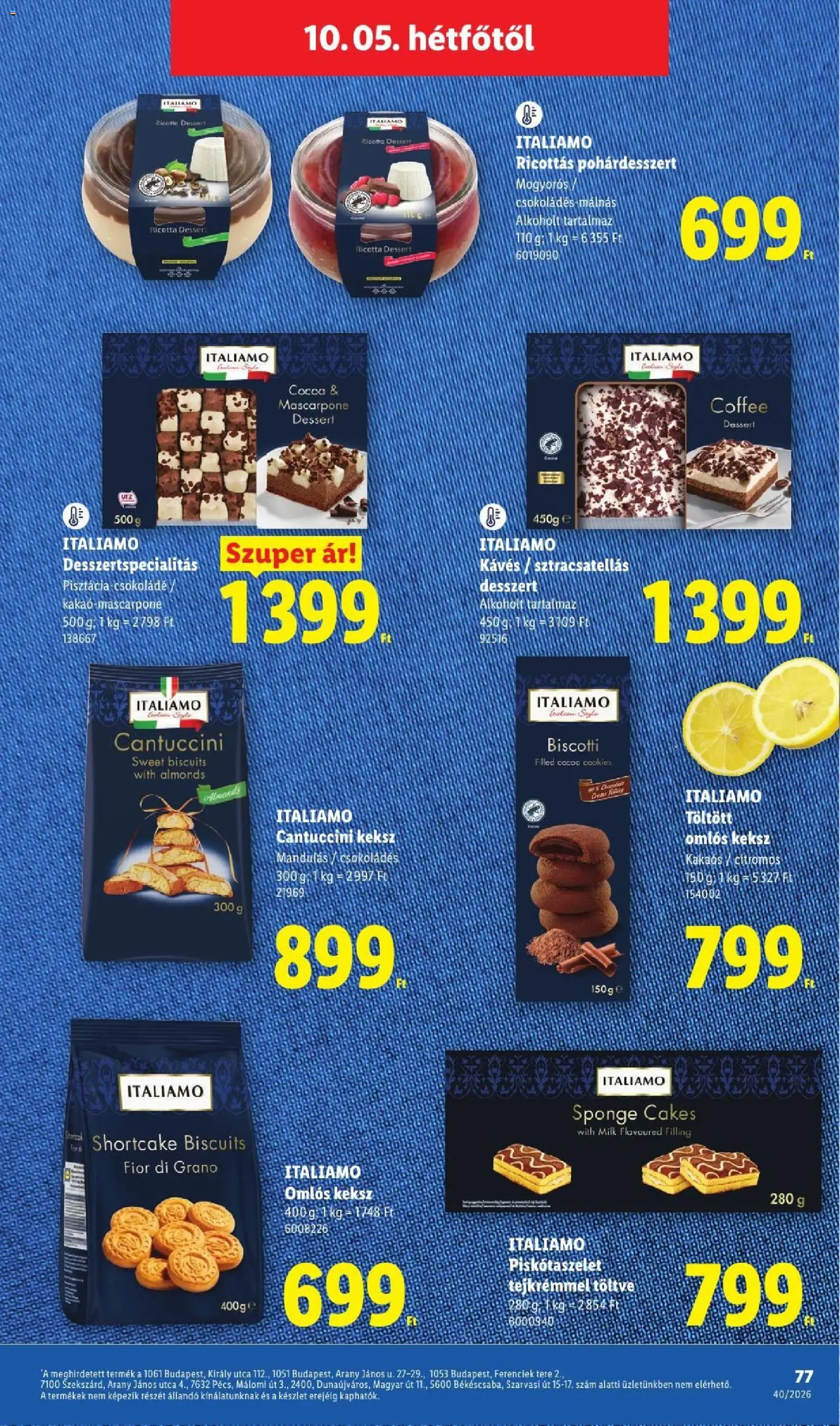 Lidl akciós ujság - amely érvényes a következő dátumtól: 2026.10.01. | Oldal: 77