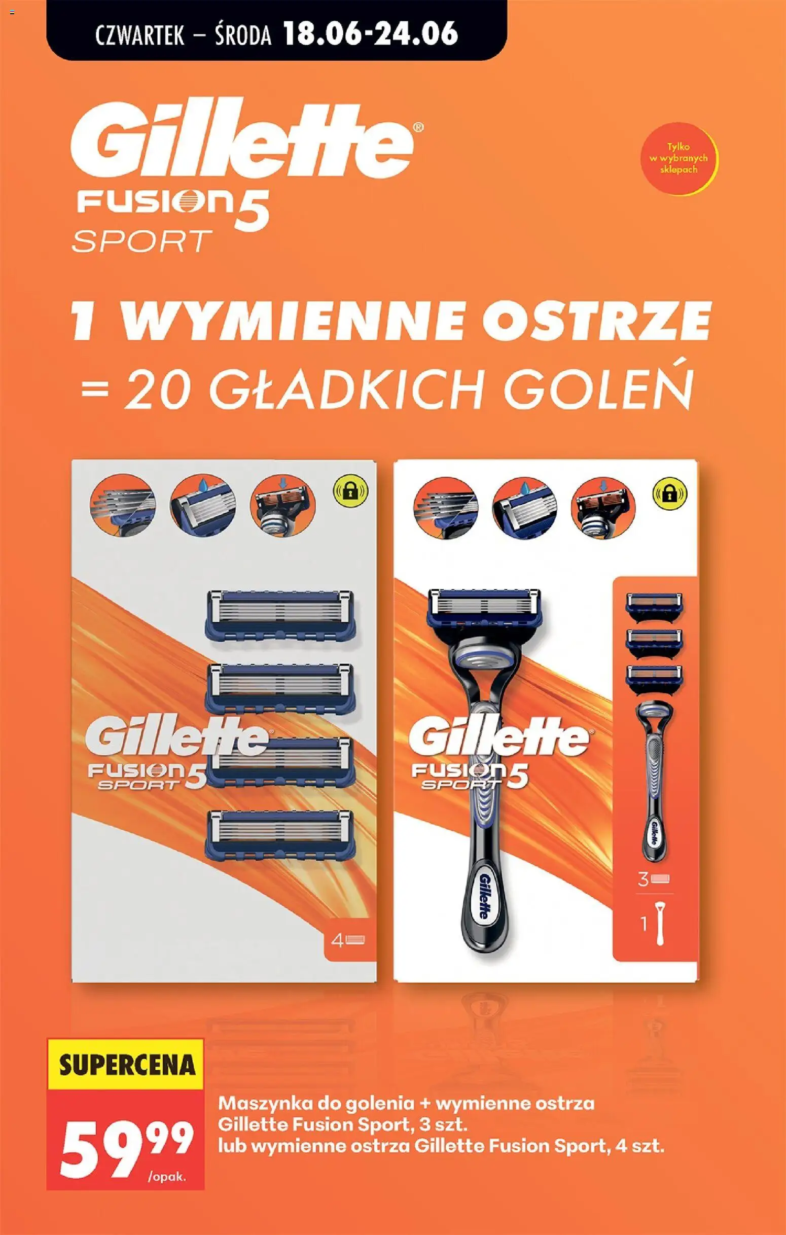 Biedronka gazetka od czwartku od 18.06.2026 | Strona: 74 | Produkty: Gillette, Maszynka do golenia