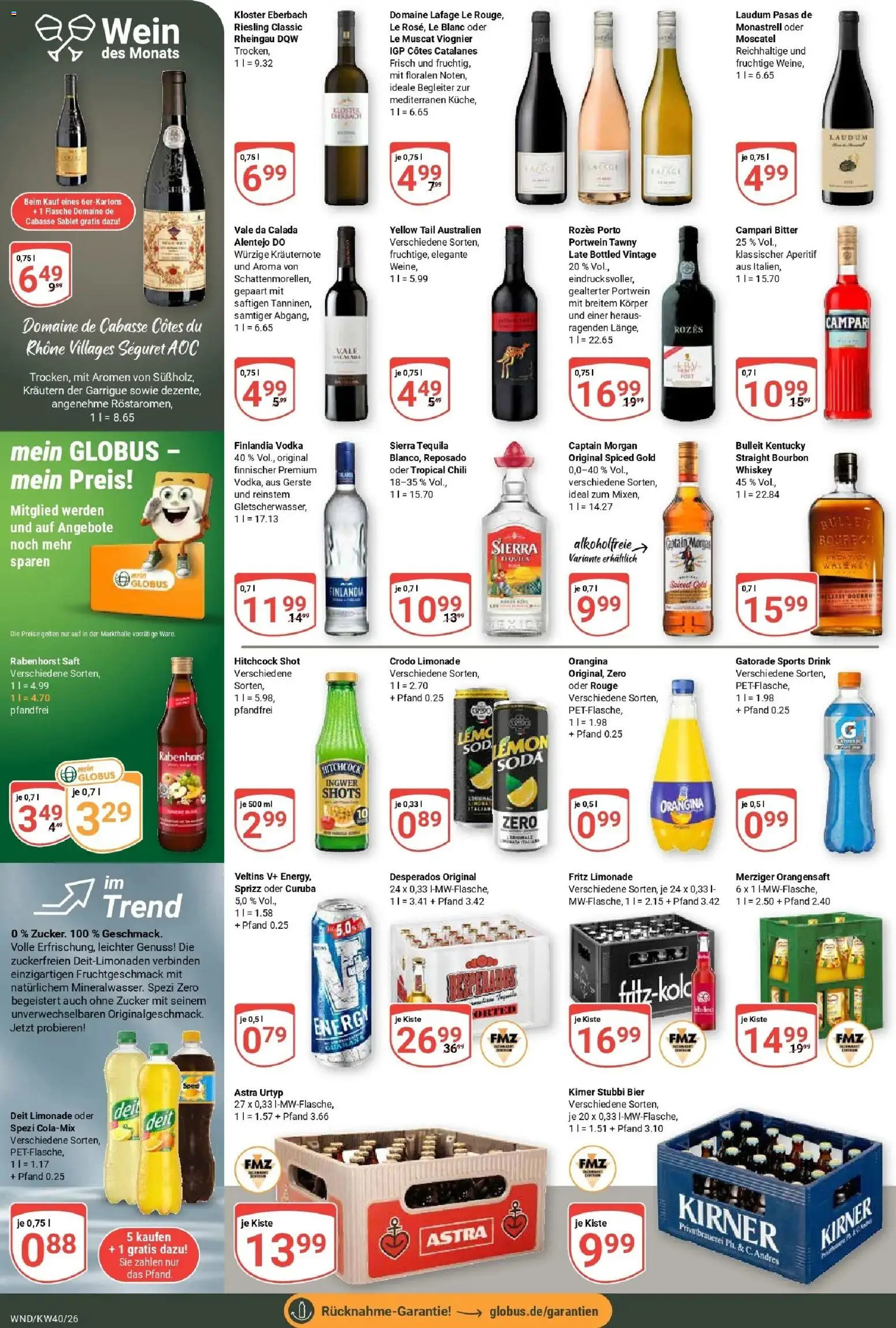 Globus Prospekt St. Wendel (ab 28.09.2026) » Angebote online | Seite: 18 | Produkte: Energy, Astra, Chili, Vodka