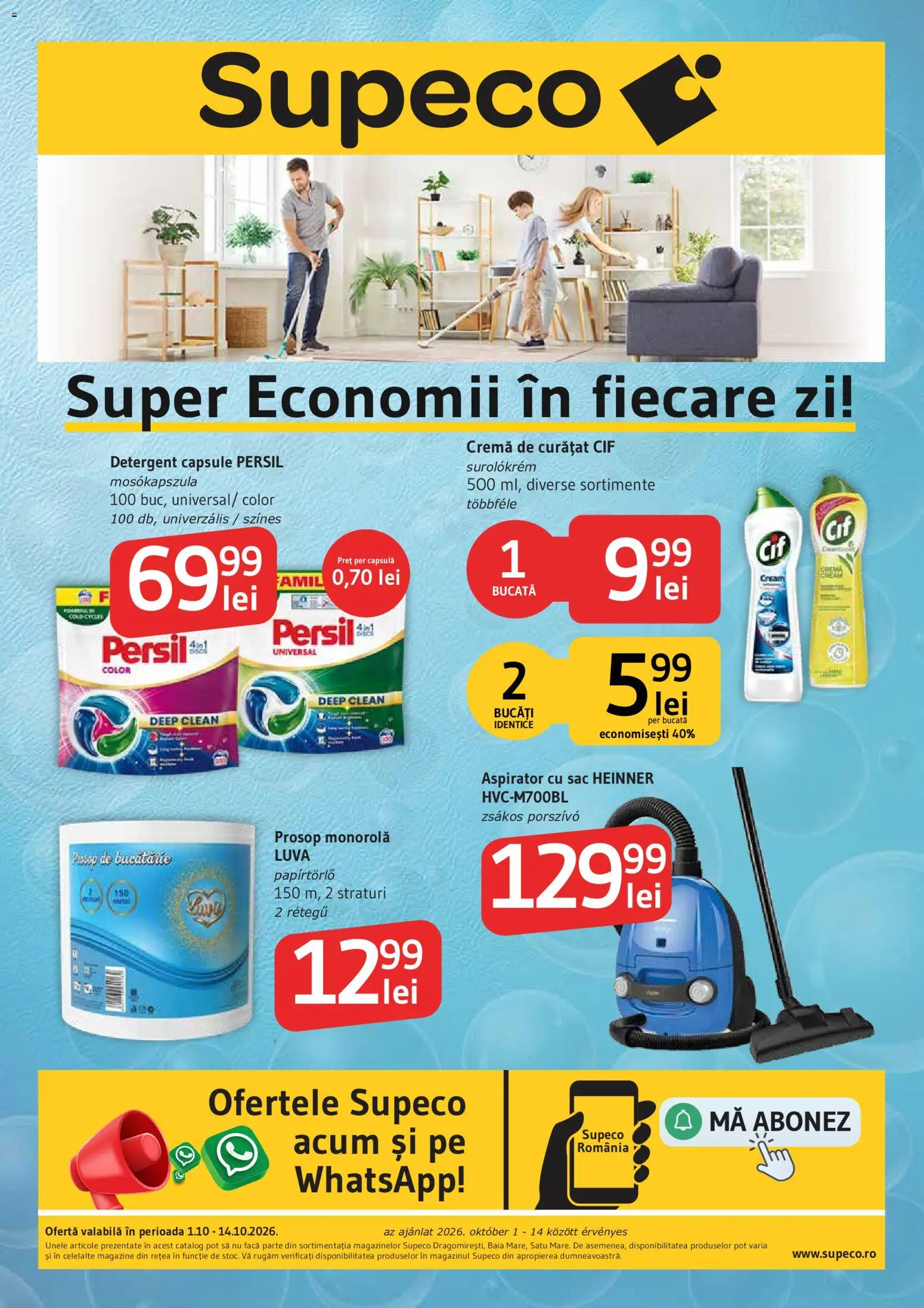 Noul catalog Supeco – valabil de la 01.10.2026 | Pagină: 1 | Produse: Clean, Cif, Aspirator, Cremă