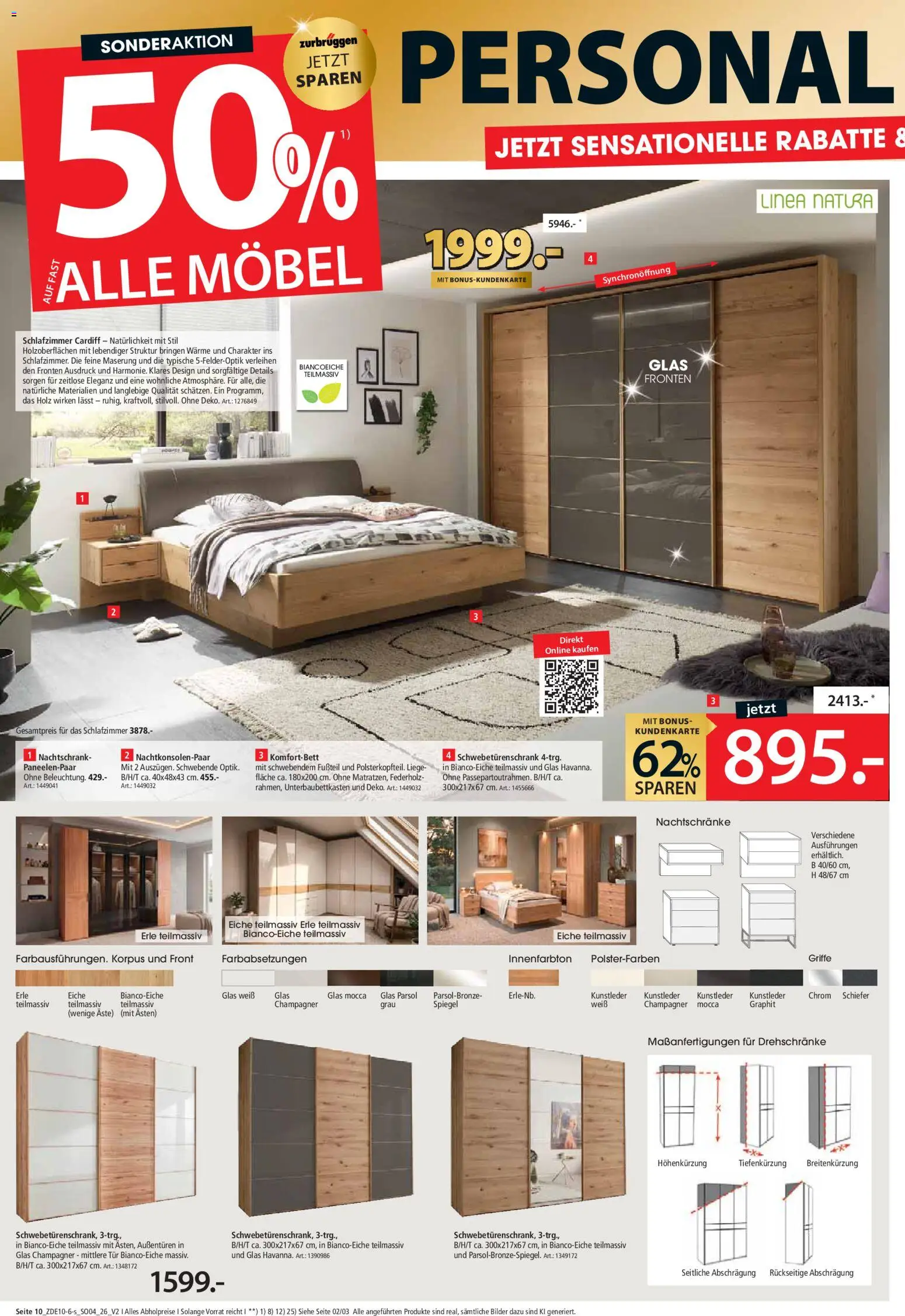 Zurbrüggen Prospekt – gültig ab 31.10.2026 | Seite: 12 | Produkte: Schwebetürenschrank, Liege, Spiegel, Tür