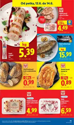 Lidl Katalog - Pregled kataloga iz trgovine Lidl, vrijedi od 08.06.2026 | Stranica: 73 | Proizvodi: Kruh, Meso, Mrkva, Burek