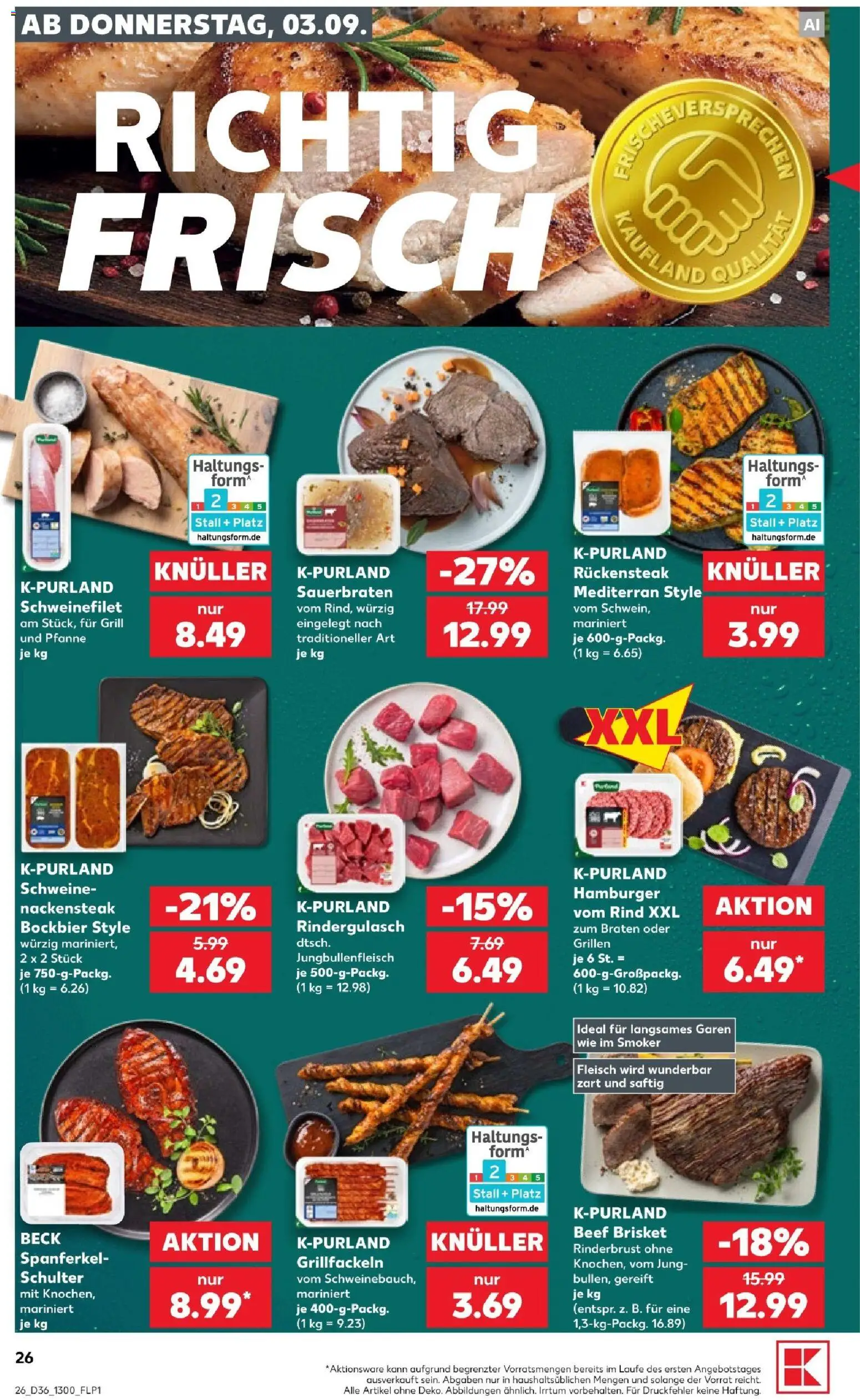 Kaufland Prospekt Bremen – gültig ab 03.09.2026 | Seite: 26 | Produkte: Käse, Fisch, Milram