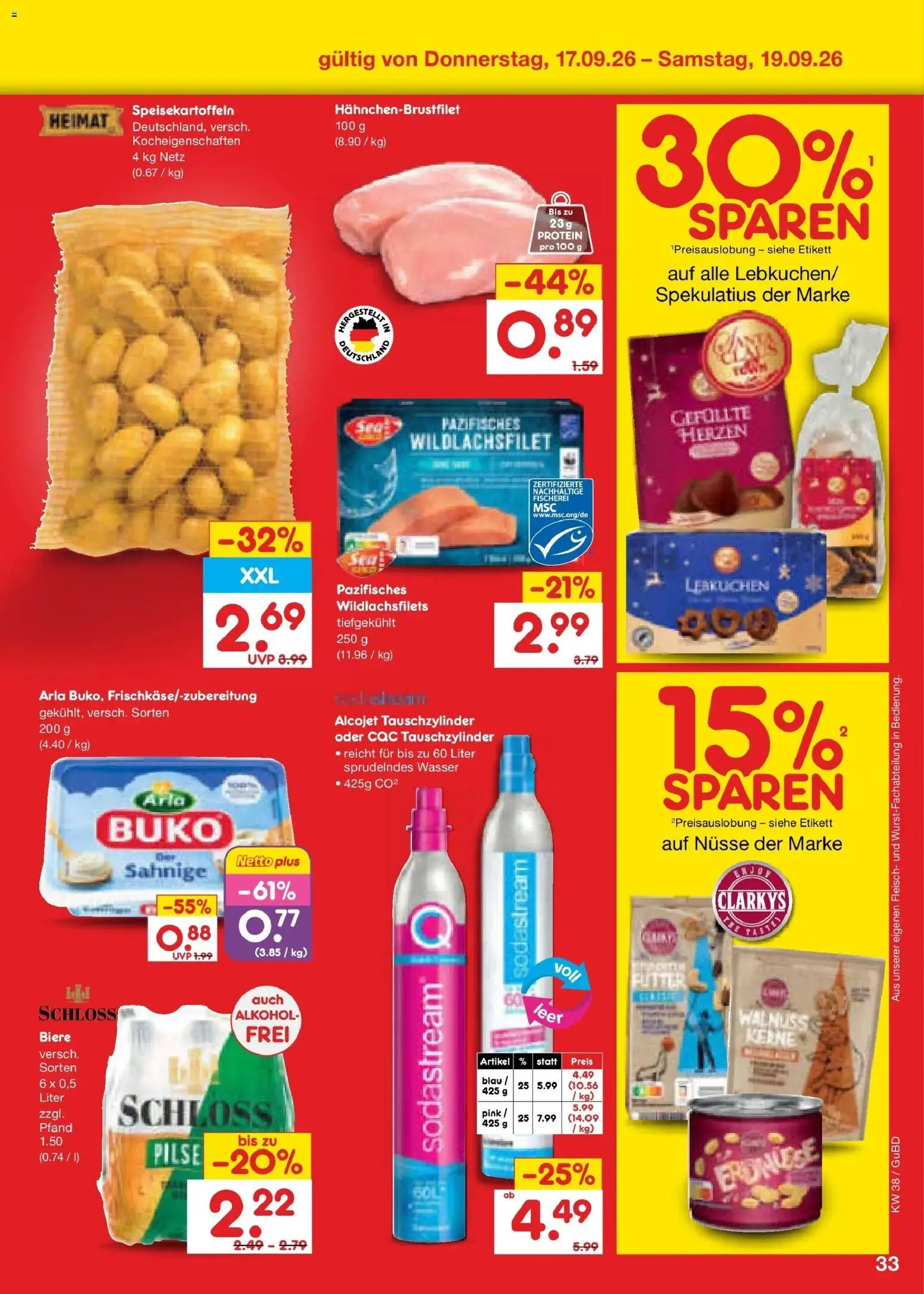 Netto Marken-Discount Prospekt Augustusburg – gültig ab 14.09.2026 | Seite: 47 | Produkte: Wasser, Nüsse, Fleisch, Sodastream