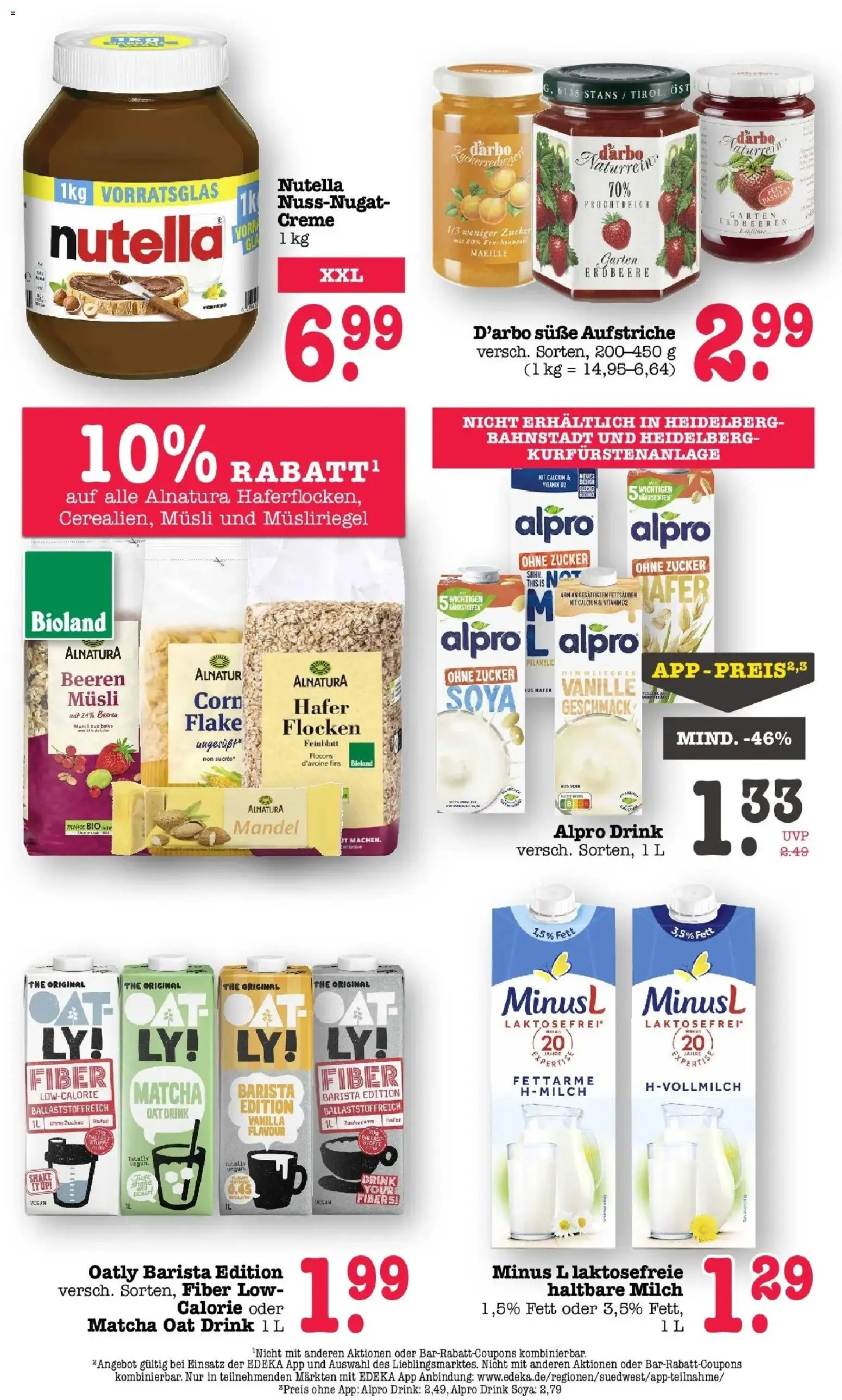 Edeka Prospekt Heidelberg (ab 19.10.2026) » Angebote Online | Seite: 39 | Produkte: Creme, Nutella, Vanille, Erdbeeren