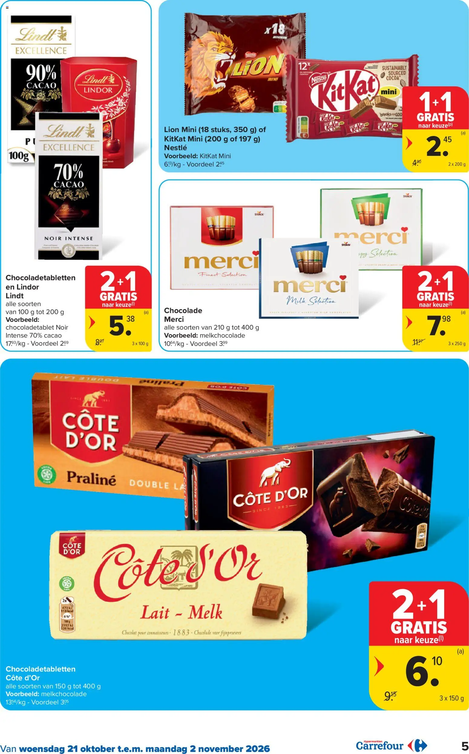 {H1} | Pagina: 5 | Producten: Cacao, Lindor, Melk, Chocolade