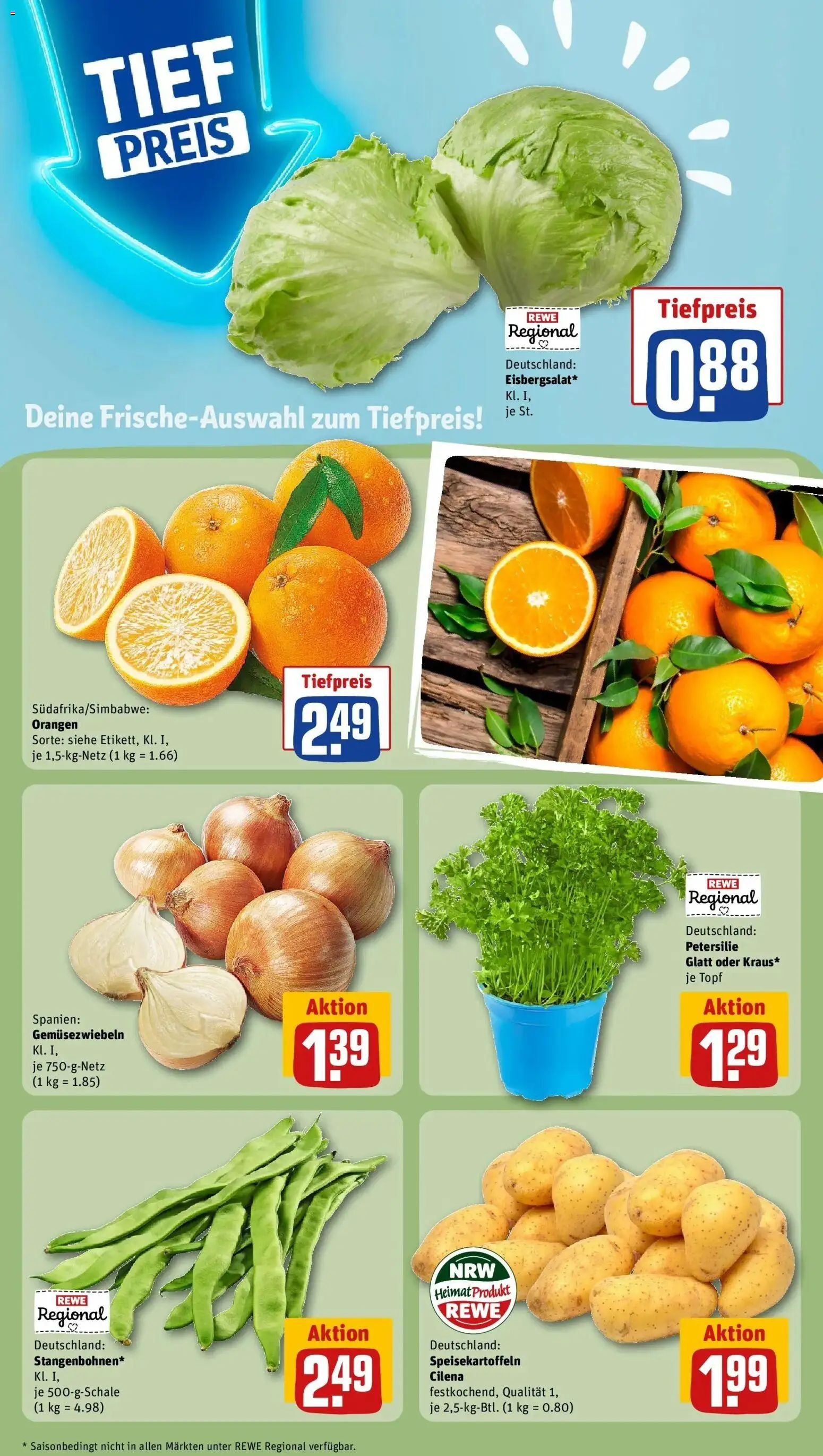 REWE Prospekt ab 24.08.2026 zum Blättern » Angebote | Seite: 6 | Produkte: Orangen, Petersilie