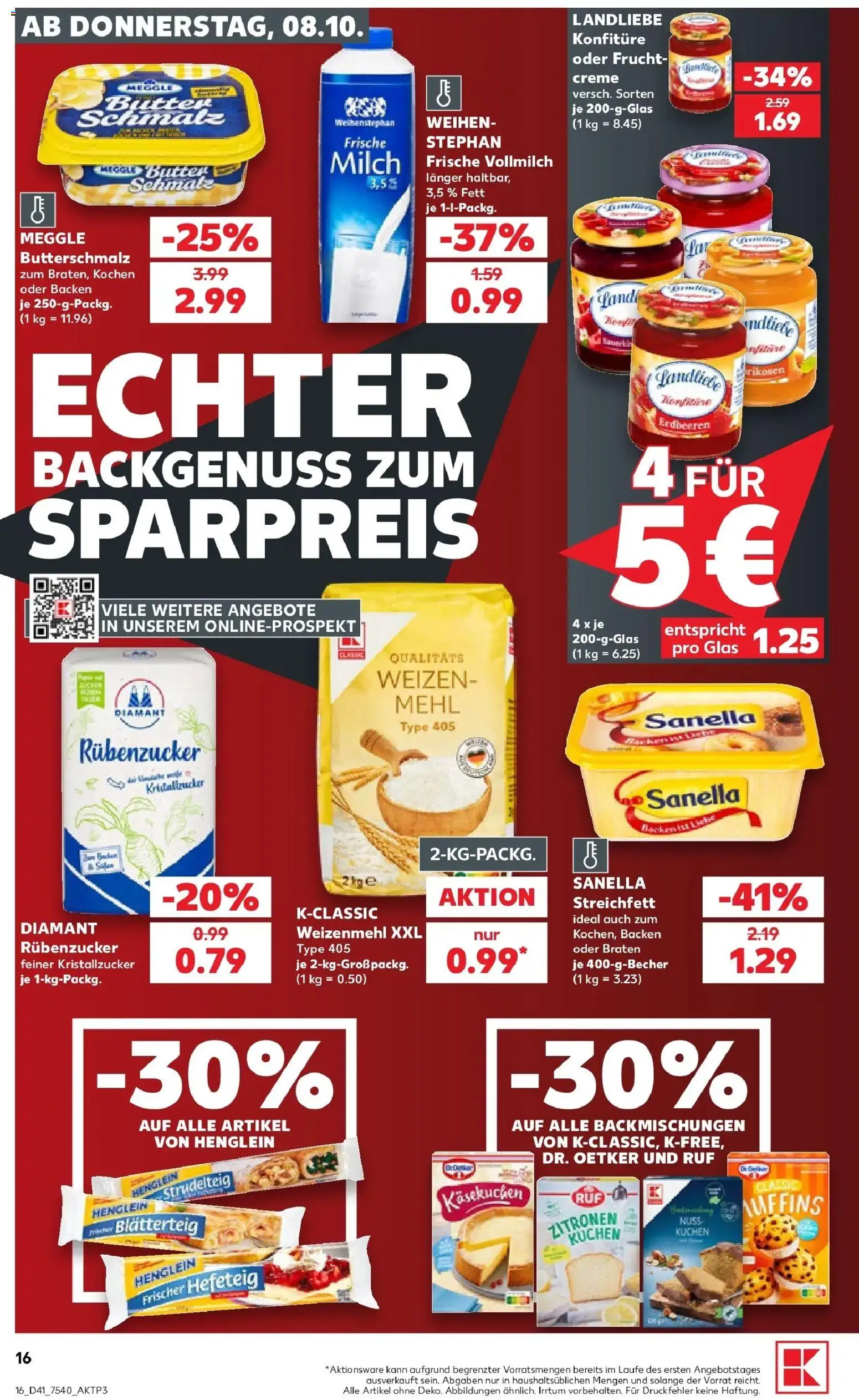 Prospekt Kaufland ab 05.10.2026 » Angebote Online zum Blättern | Seite: 26 | Produkte: Butter, Weizenmehl, Meggle butter, Zitronen