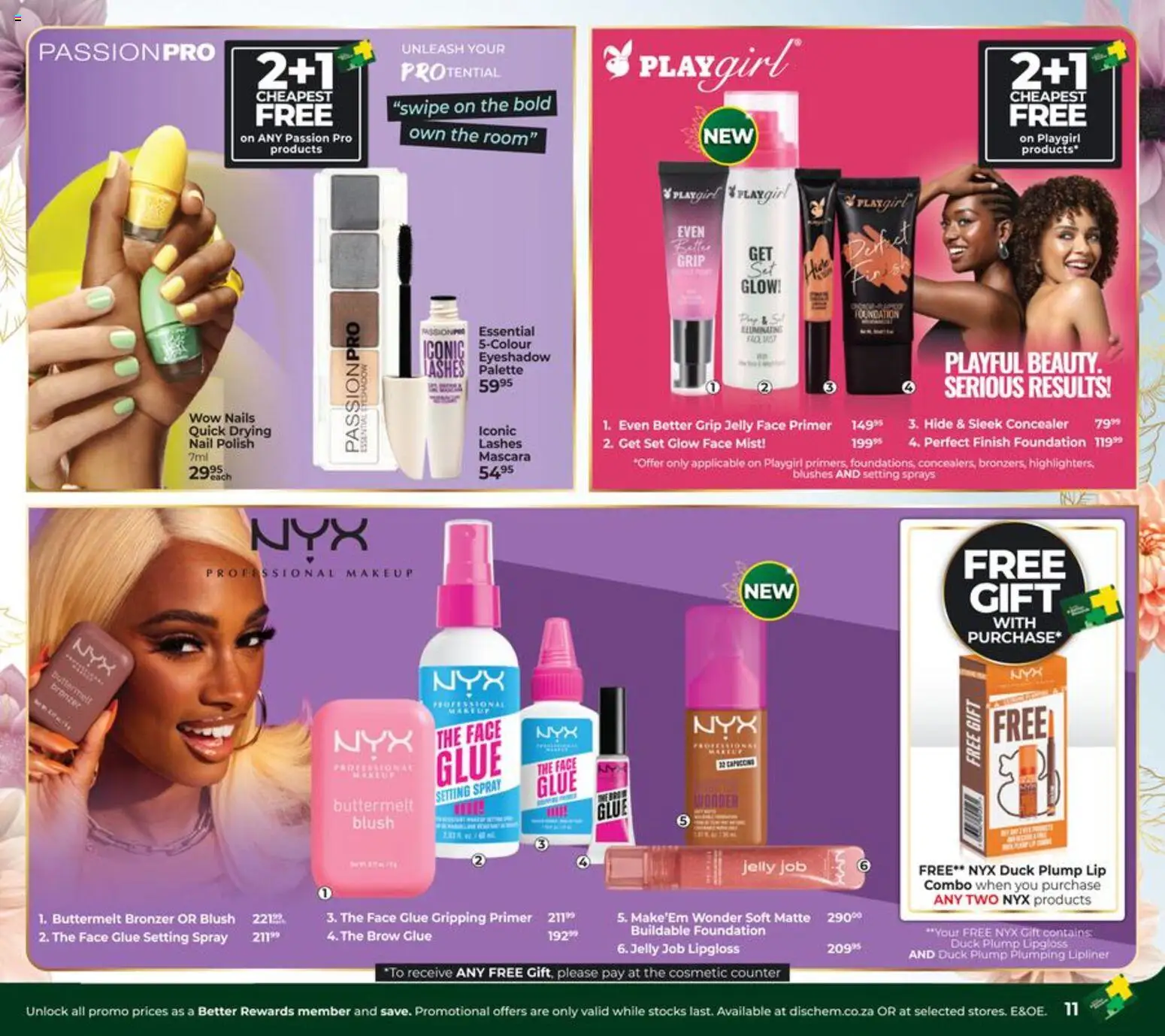 New Dis-Chem catalogue – valid from 20/08/2026 | Page: 11 | Products: Primer, Blush, Nail polish, Peach