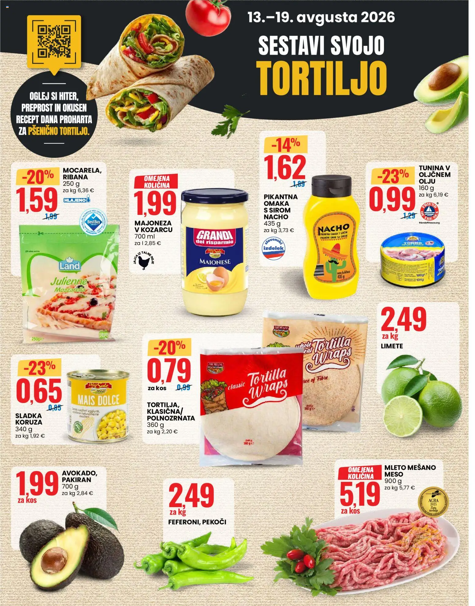 Novi Eurospin katalog ponudbe – veljaven od 13.08.2026 | Stran: 11 | Izdelki: Koruza, Omara, Olive, Majoneza