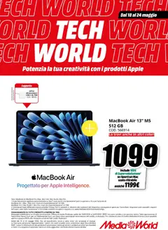 Anteprima del volantino Media World volantino Tech World valido a partire dal 18.05.2026 | Pagina: 4 | Prodotti: Macbook air, Macbook