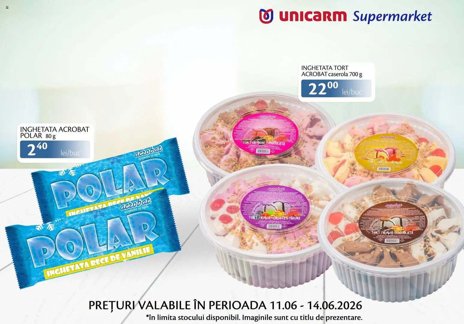 Noul catalog Unicarm – valabil de la 11.06.2026 | Pagină: 7 | Produse: Lapte, Ciocolată, Frișcă, Înghețată