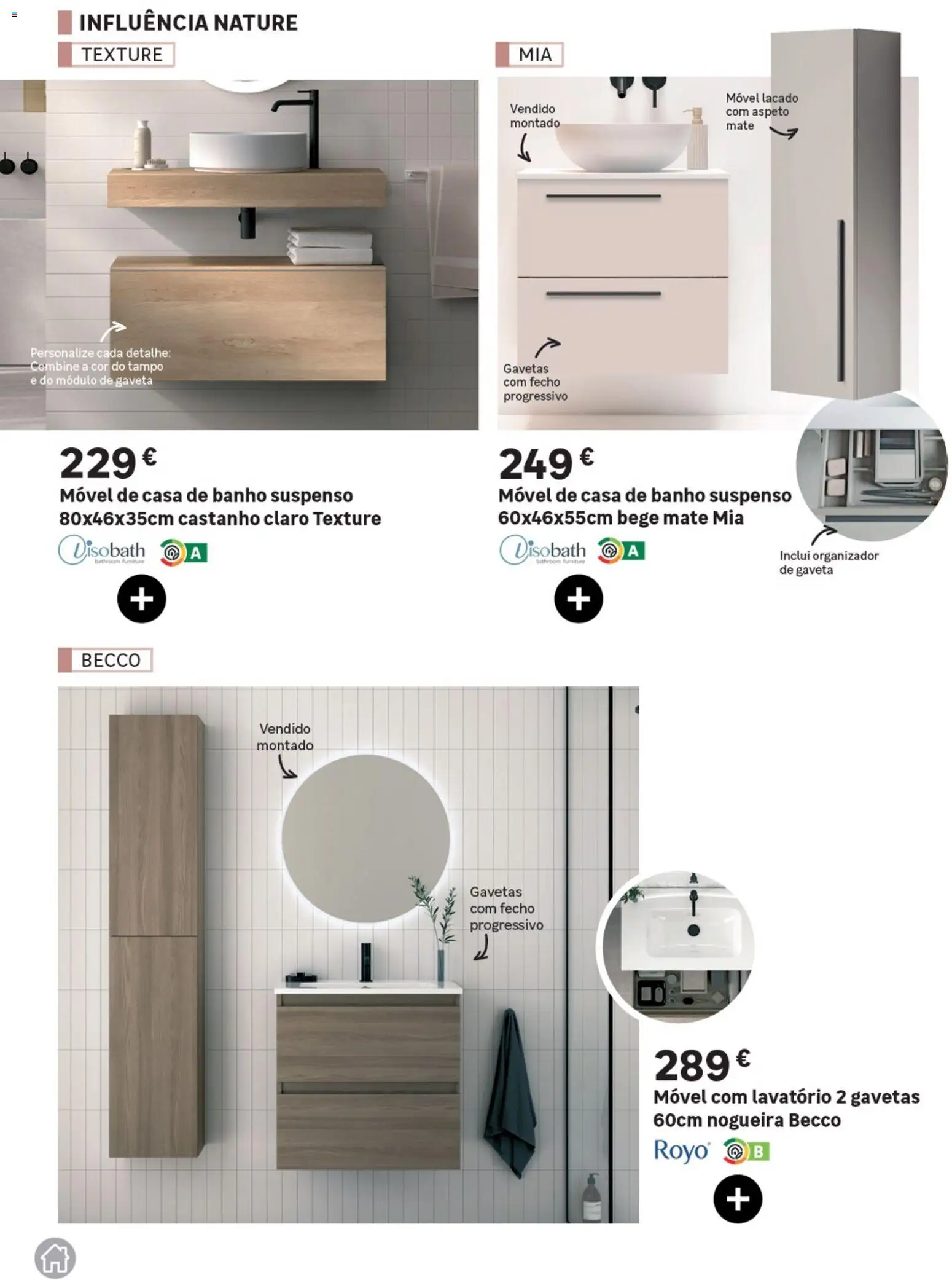 Leroy Merlin Catálogo Casas de Banho │ válido de 28.05.2026 | Página: 22 | Produtos: Lavatório, Casa de banho, Banho, Organizador
