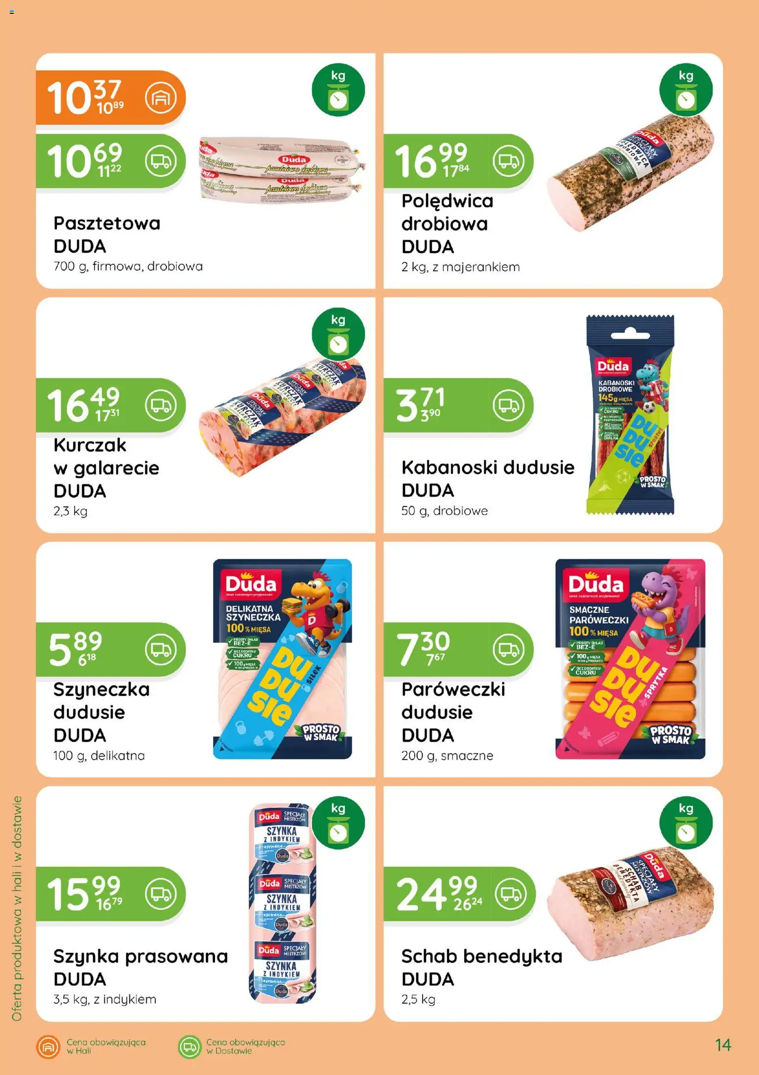 Eurocash gazetka - Katalog Wędlin od 01.10.2026 | Strona: 14 | Produkty: Kurczak, Schab, Specjały, Szynka