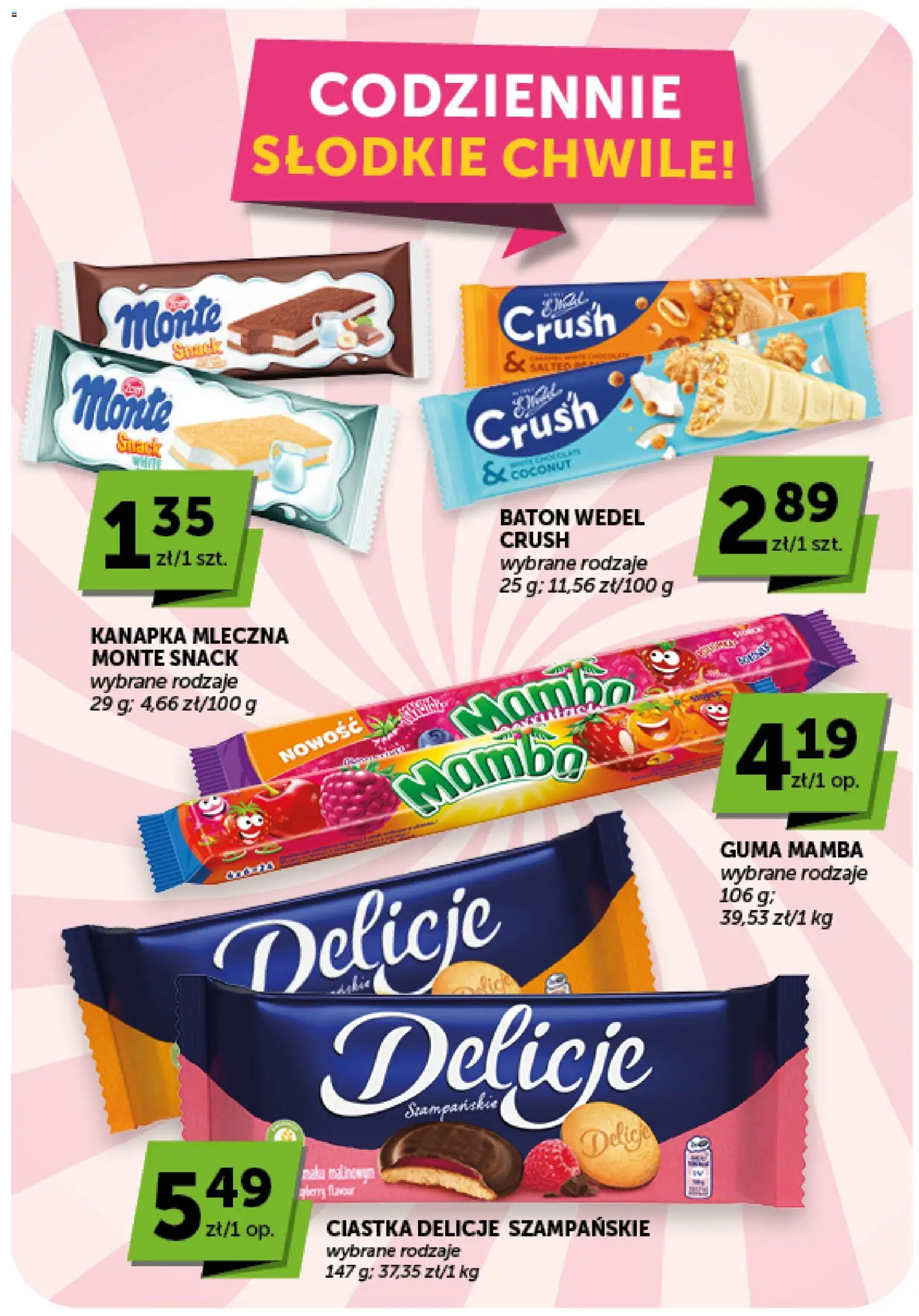 Groszek gazetka - Minimarket od 03.09.2026 | Strona: 14 | Produkty: Baton, Ciastka