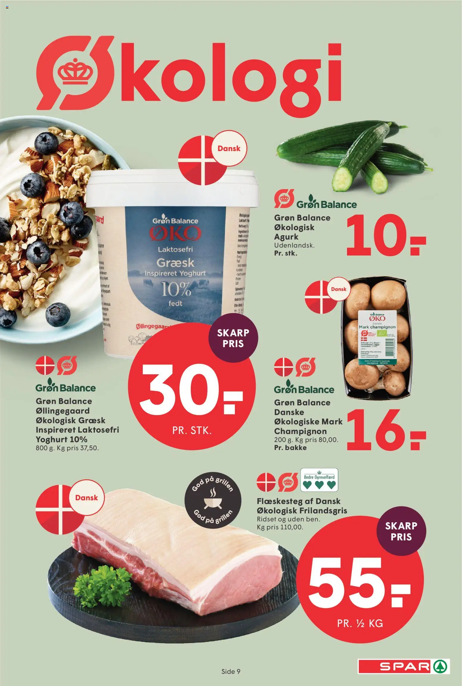 Spar tilbudsavis – gyldig fra 22.05.2026 | Side: 10 | Produkter: Champignon, Yoghurt, Flæskesteg