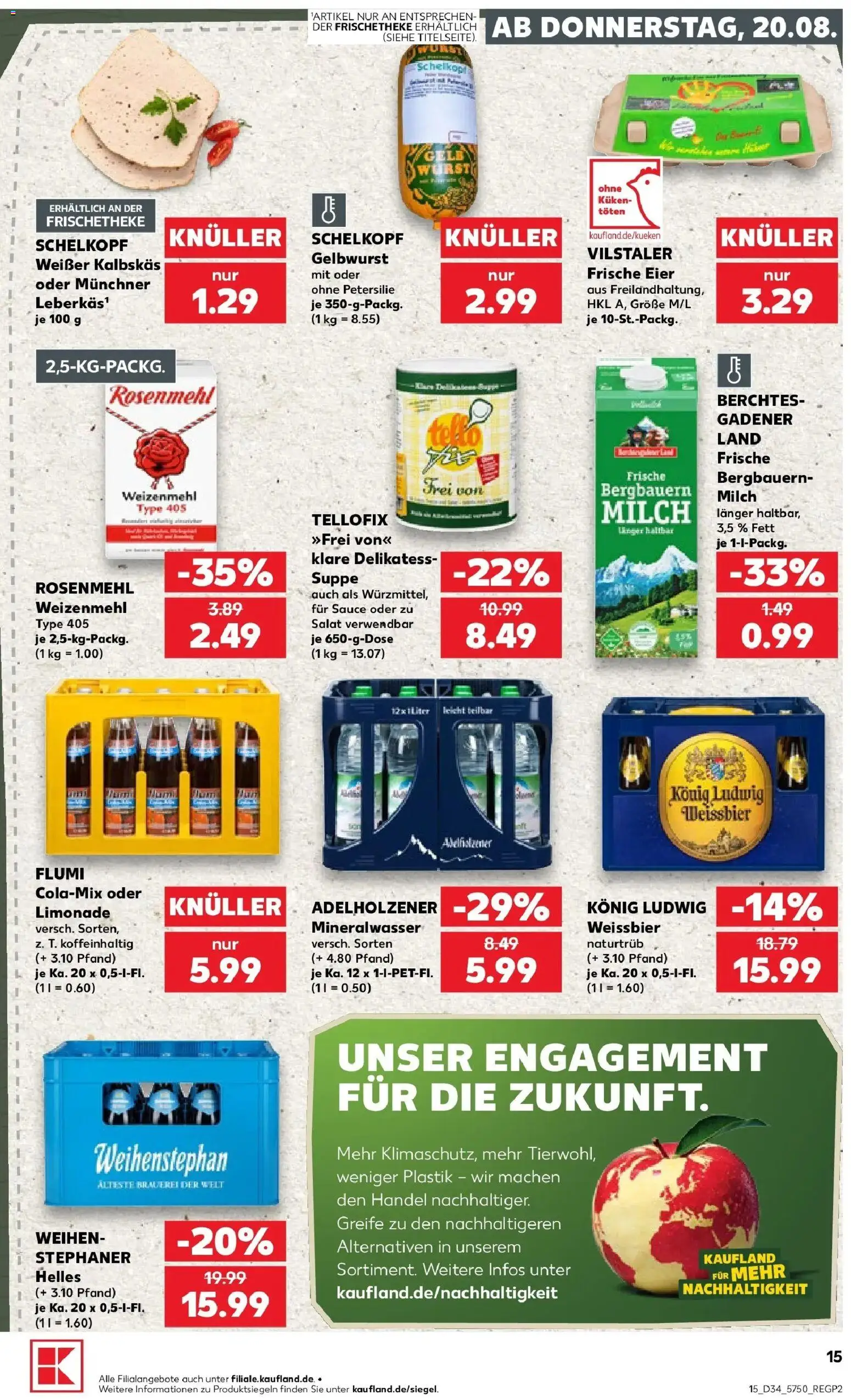 Prospekt Kaufland ab 17.08.2026 » Angebote Online zum Blättern | Seite: 26 | Produkte: Weizenmehl, Mineralwasser, Wurst, Petersilie