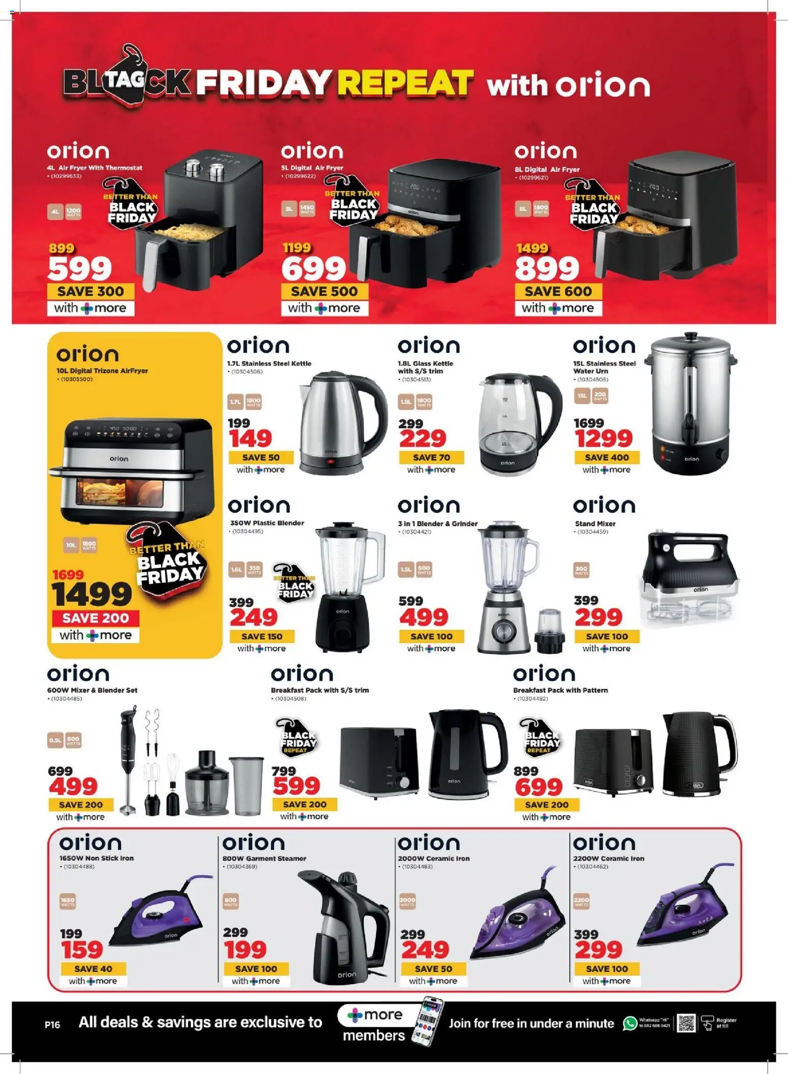 New HiFi Corp catalogue – valid from 04.03.2026 | Page: 16 | Products: Kettle, Grinder, Mixer, Water