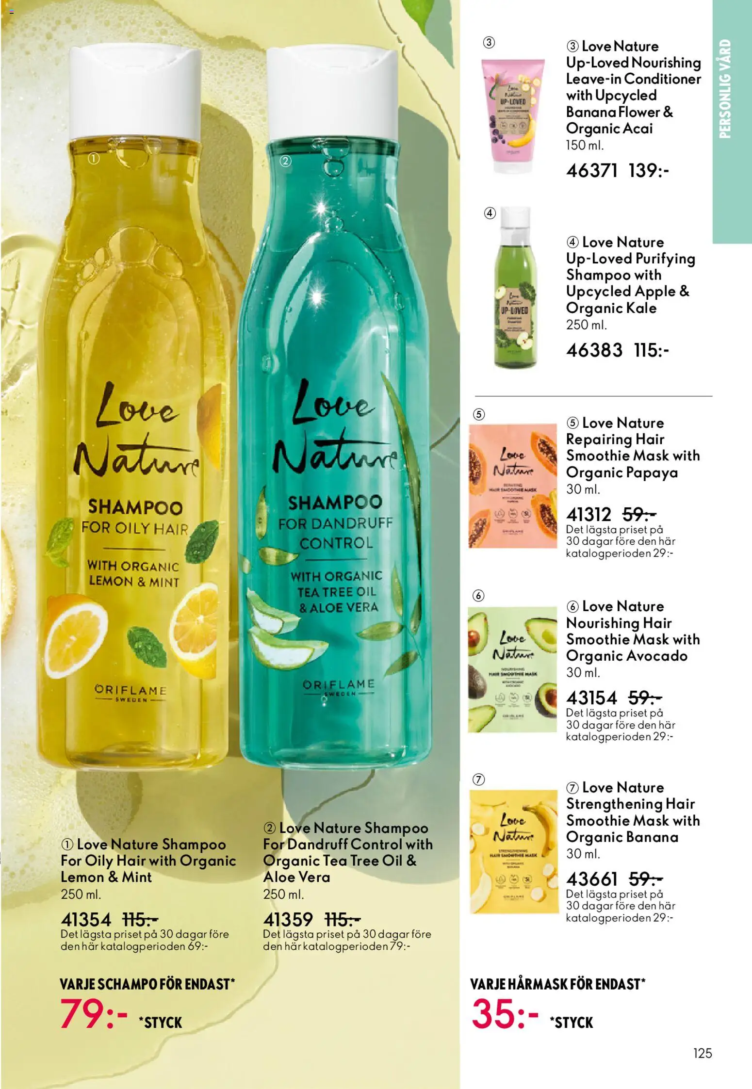 Oriflame reklamblad aktuell från 01.04.2026 | Sida: 125 | Produkter: Avocado, Schampo, Äpple, Papaya
