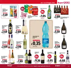 Anteprima del volantino A&O volantino Super valido a partire dal 07.05.2026 | Pagina: 9 | Prodotti: Vodka, Vino, Acqua naturale, Coca Cola