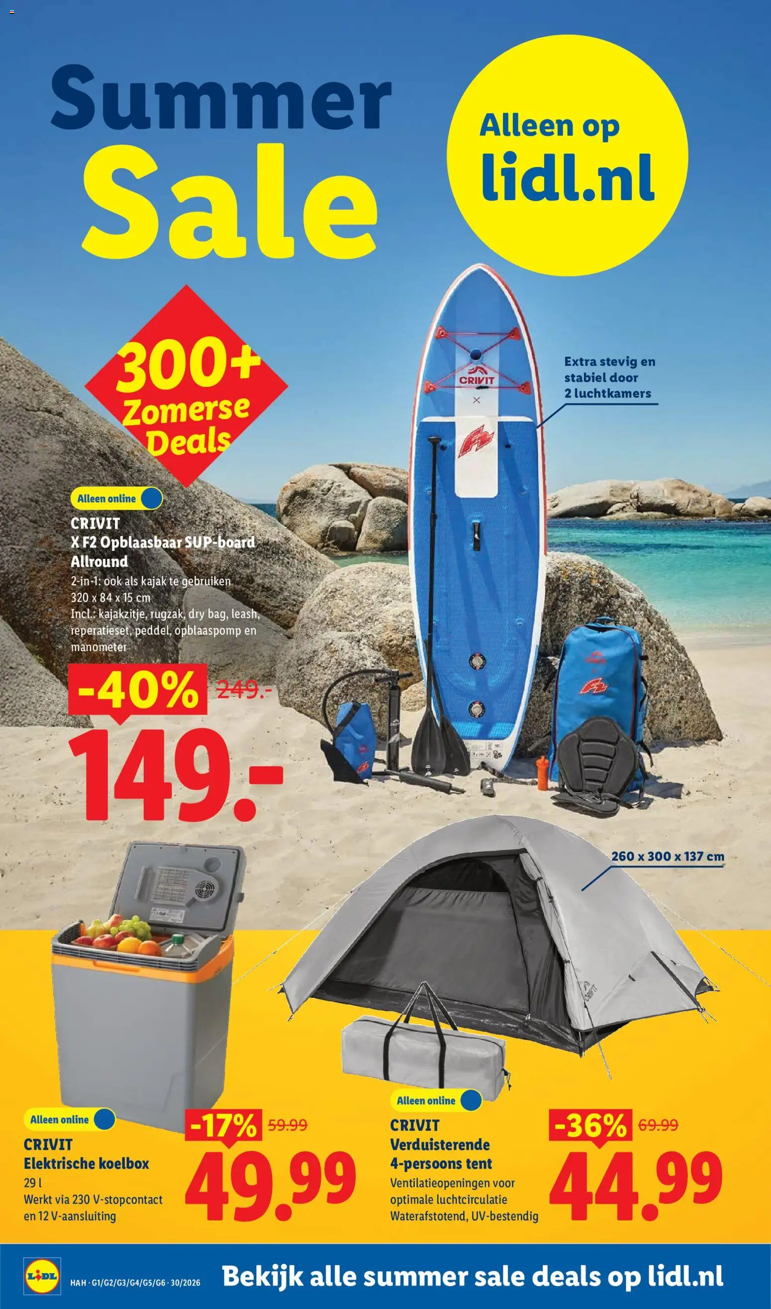 {H1} | Pagina: 41 | Producten: Tent, Paddleboard