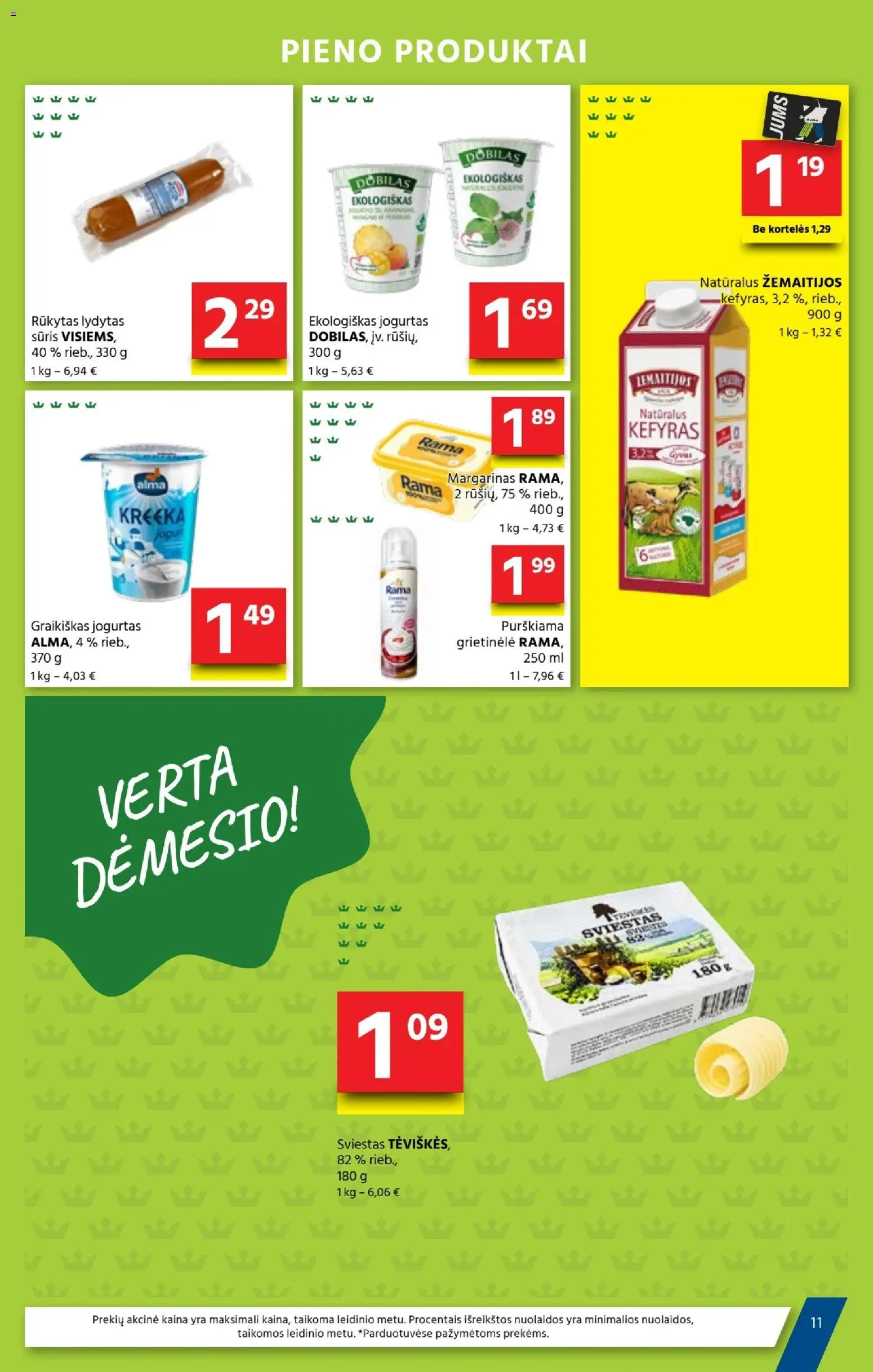 AIBE akcijos nuo 2026.09.03 | Puslapis: 11 | Prekių: Grietinėlė, Margarinas, Jogurtas, Sūris